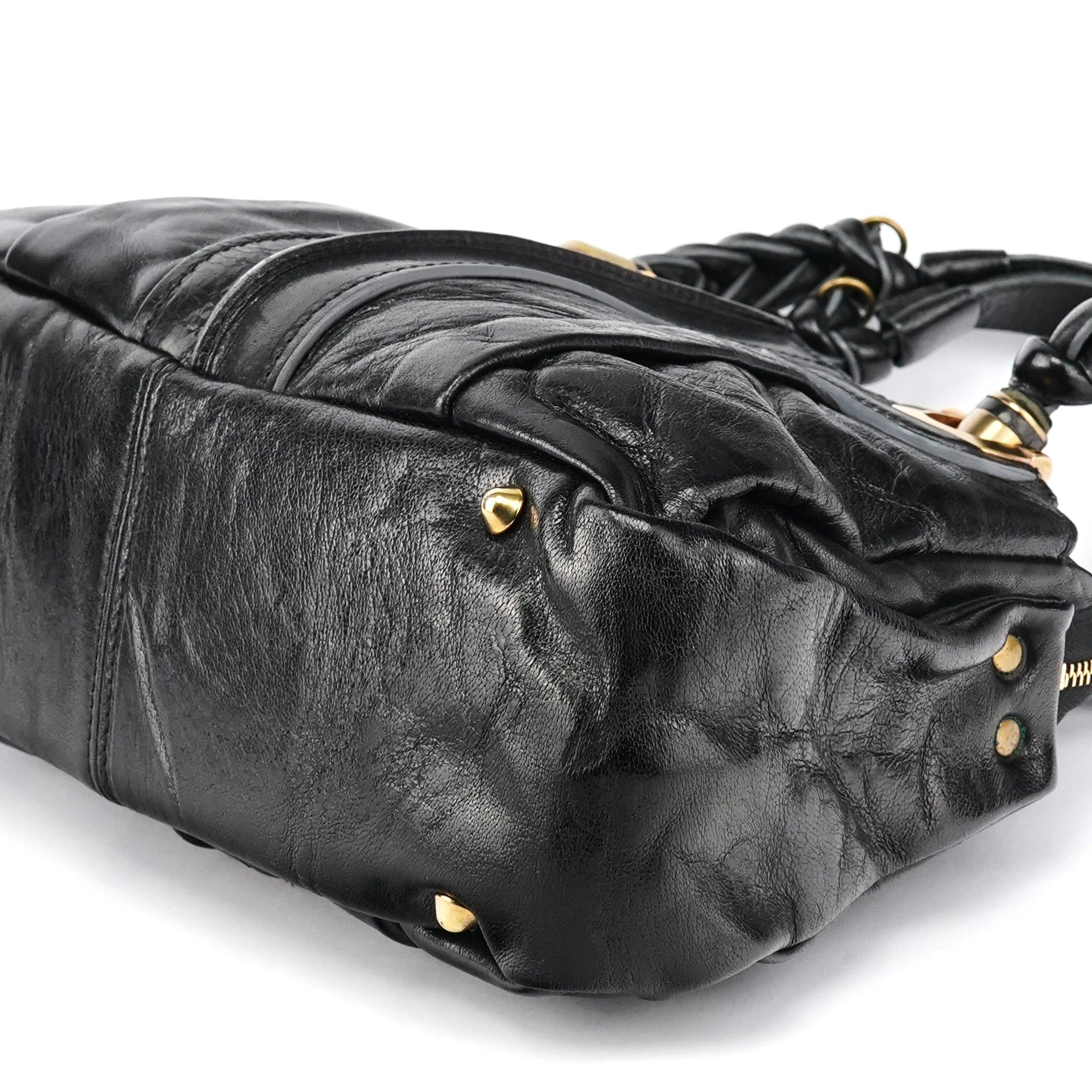 Black Leather Héloise Tote Bag