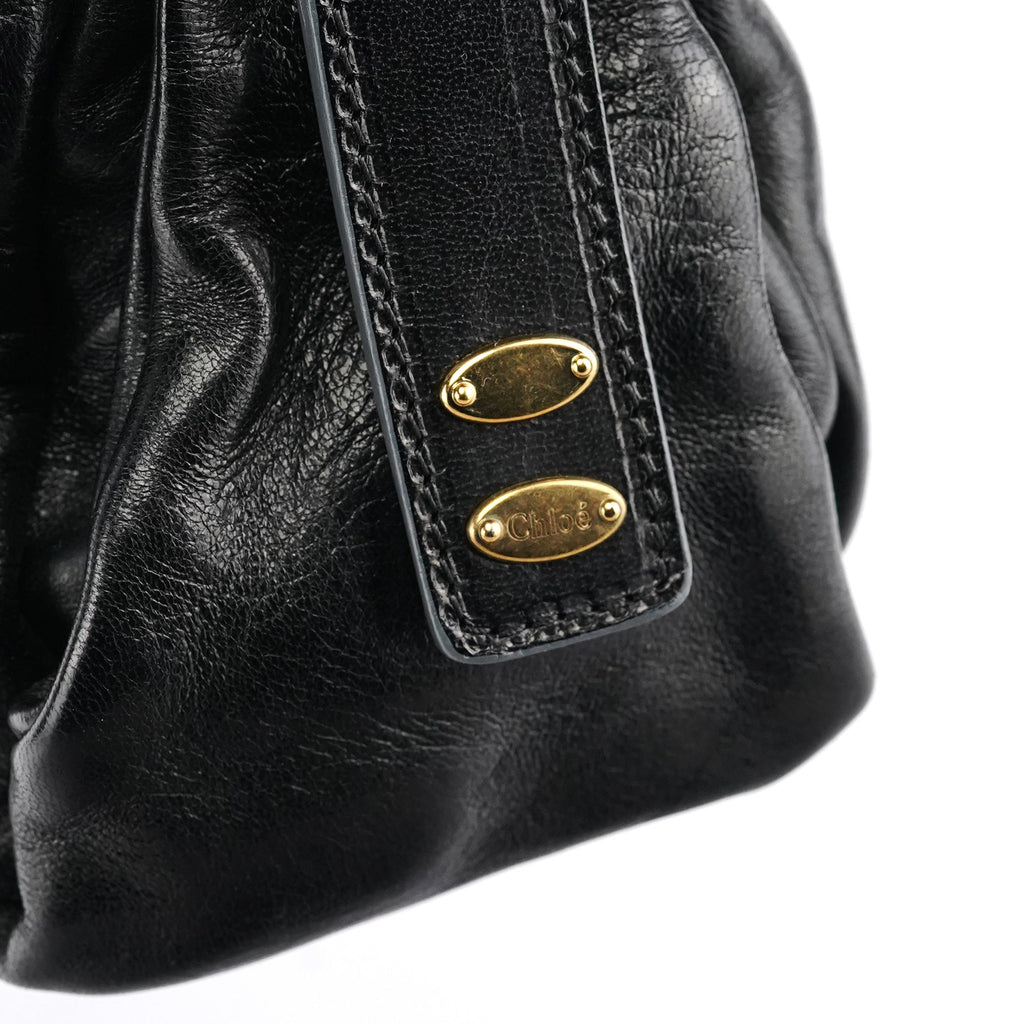 Black Leather Héloise Tote Bag
