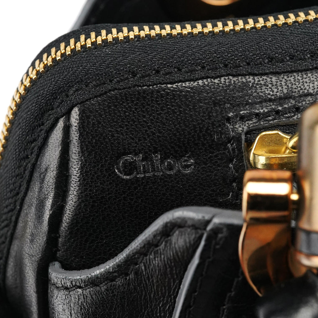Black Leather Héloise Tote Bag