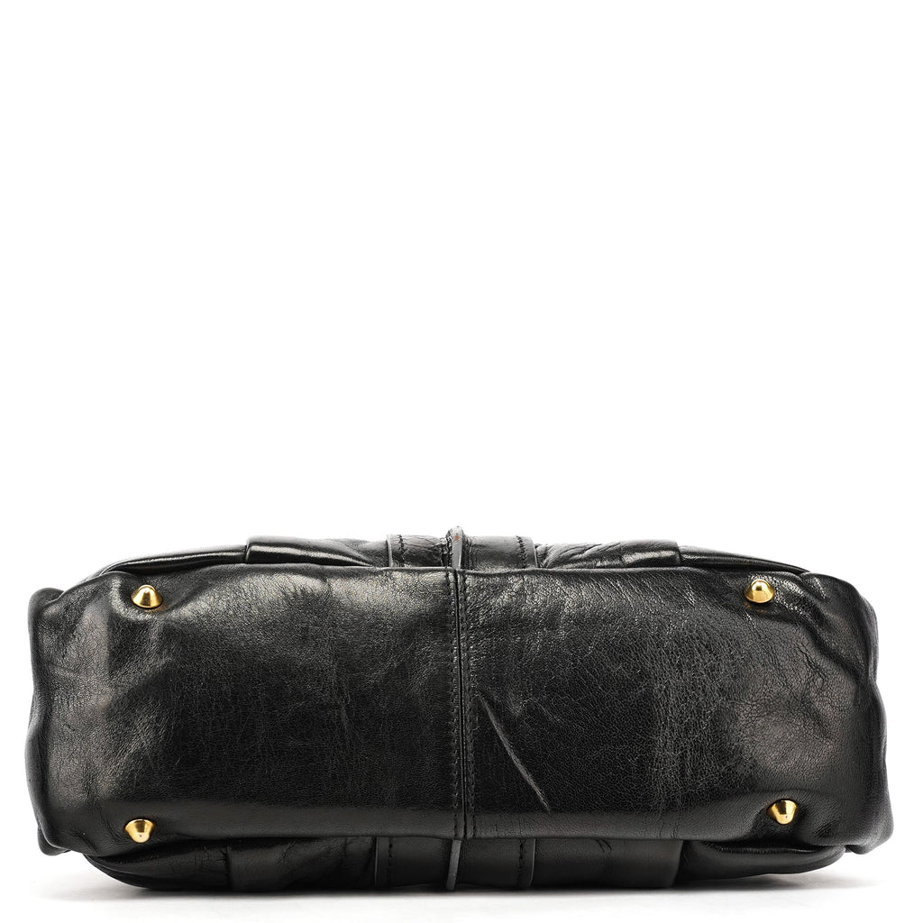 Black Leather Héloise Tote Bag