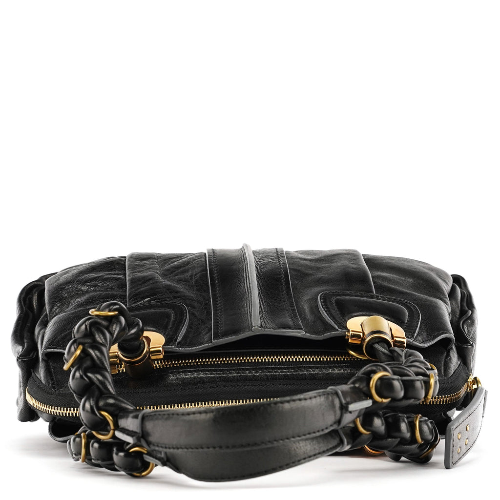 Black Leather Héloise Tote Bag