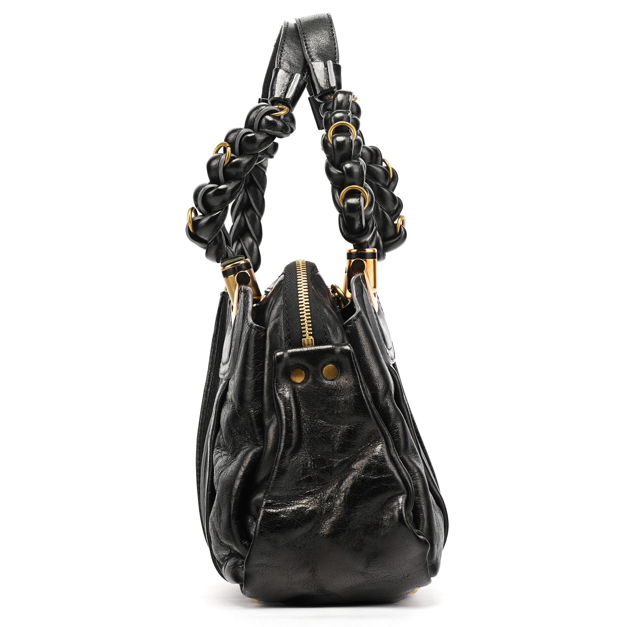 Black Leather Héloise Tote Bag