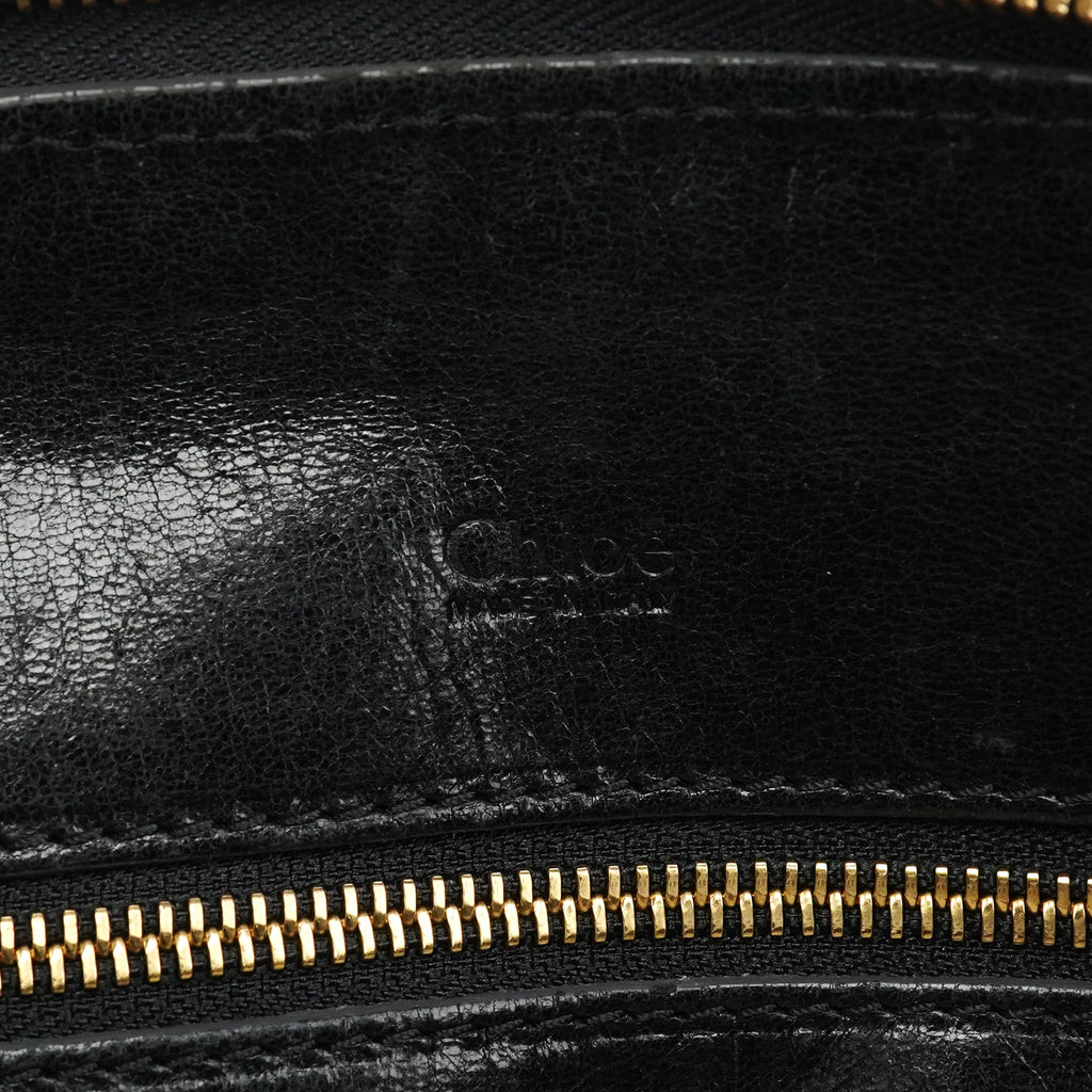 Black Leather Heloise Tote Bag