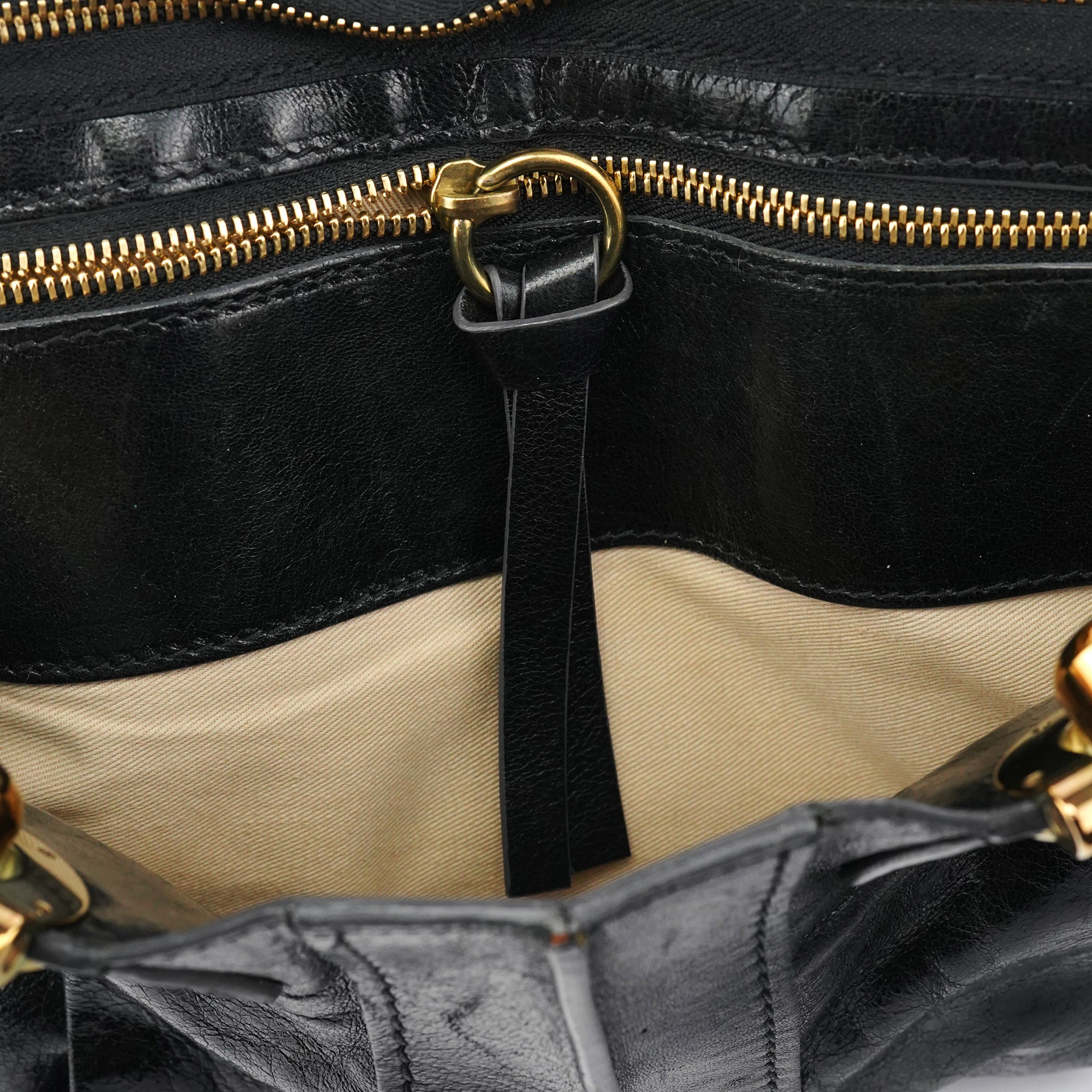 Black Leather Heloise Tote Bag
