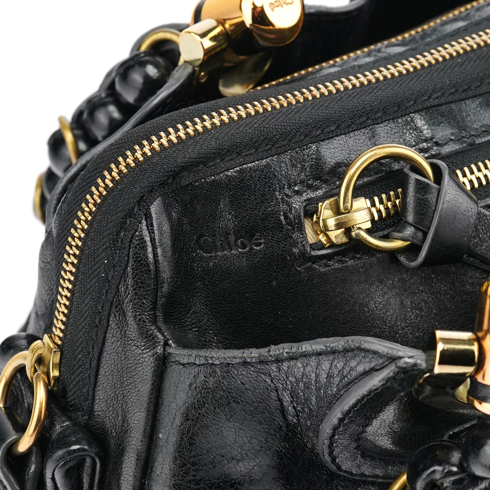 Black Leather Heloise Tote Bag