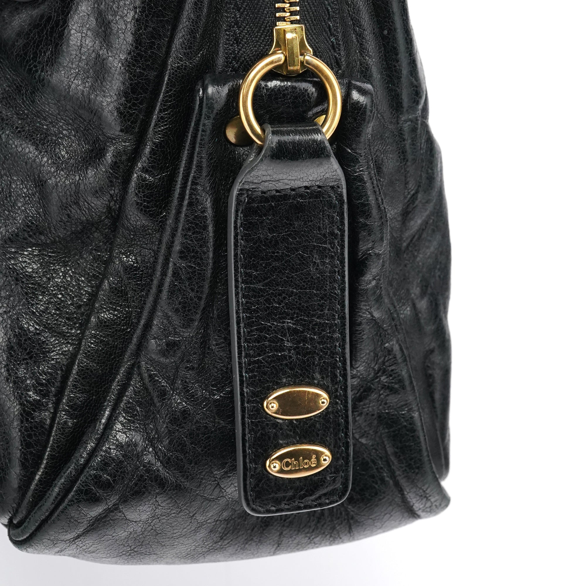 Black Leather Heloise Tote Bag