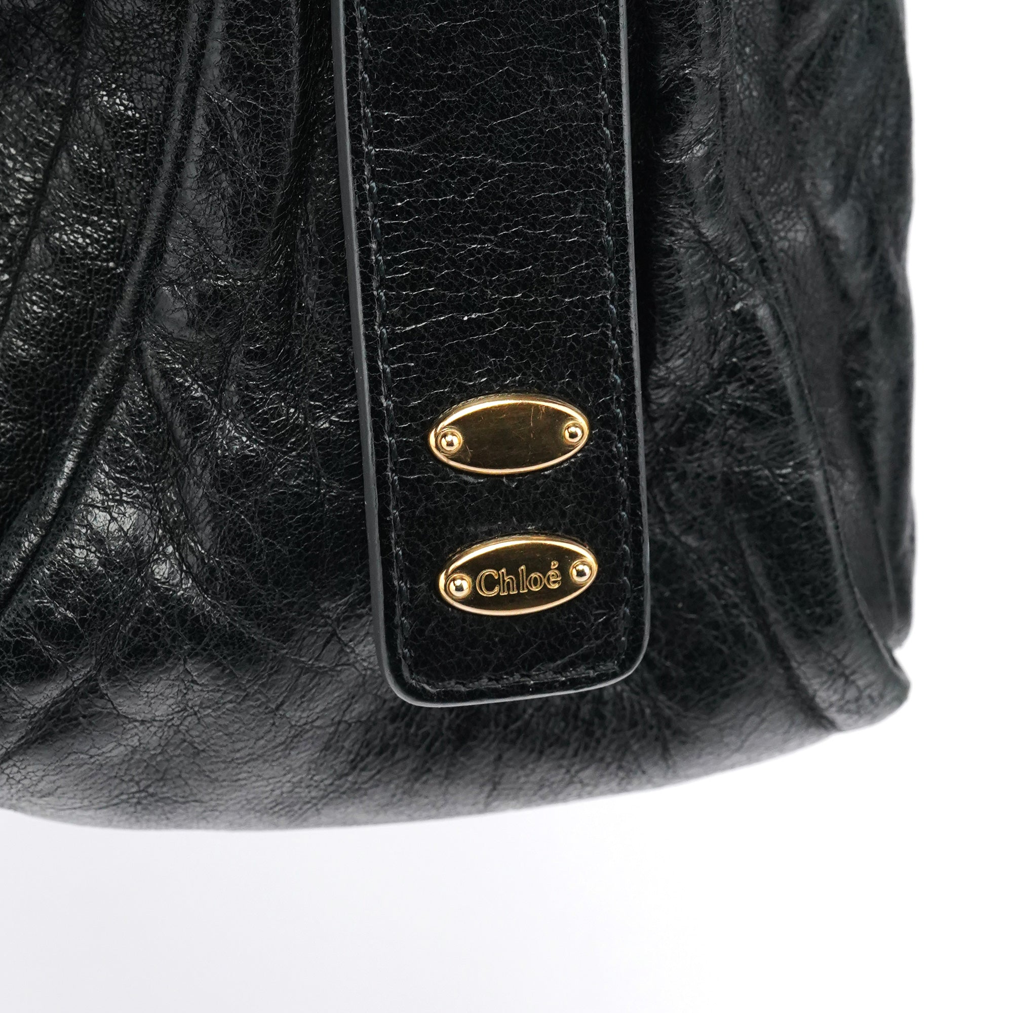 Black Leather Heloise Tote Bag