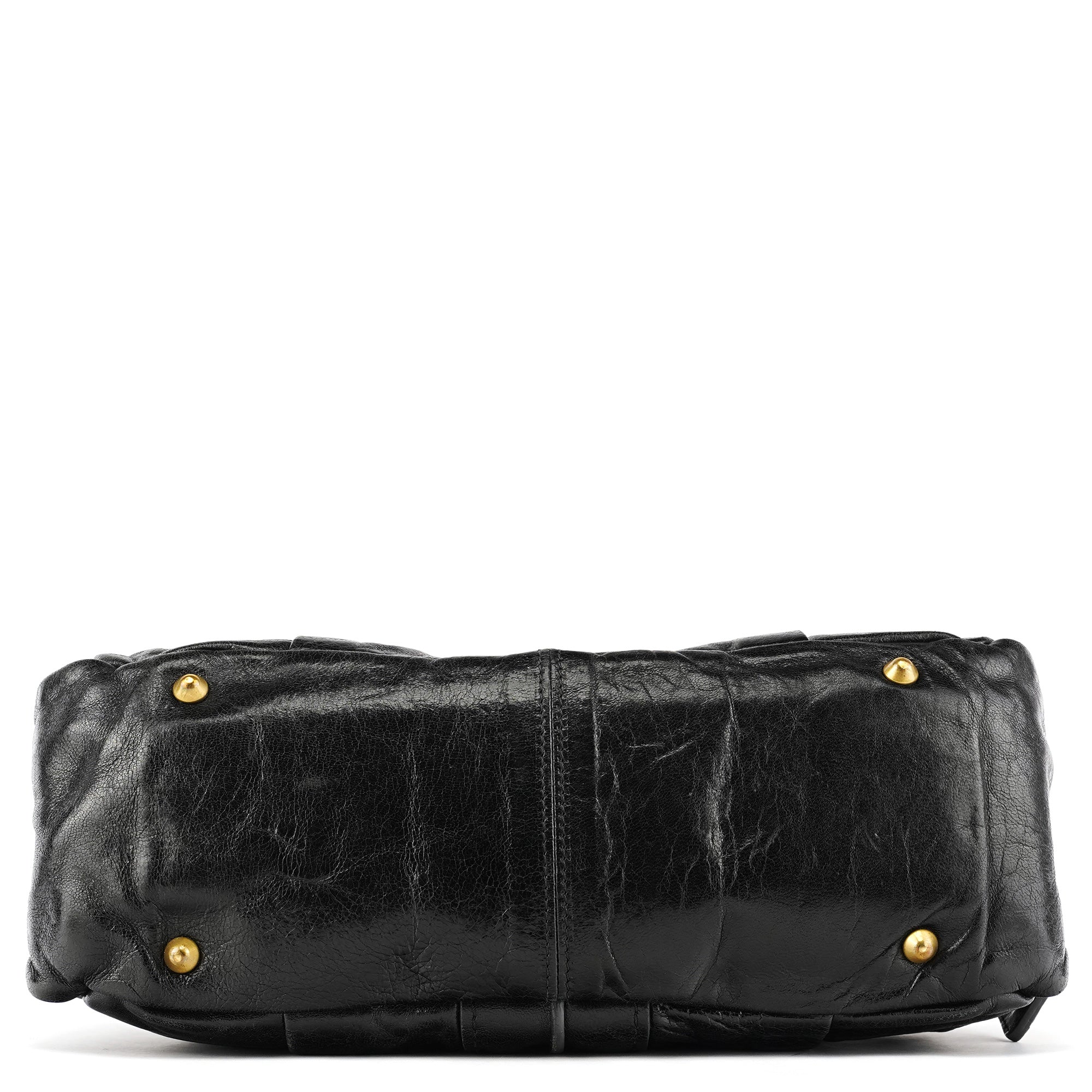 Black Leather Heloise Tote Bag