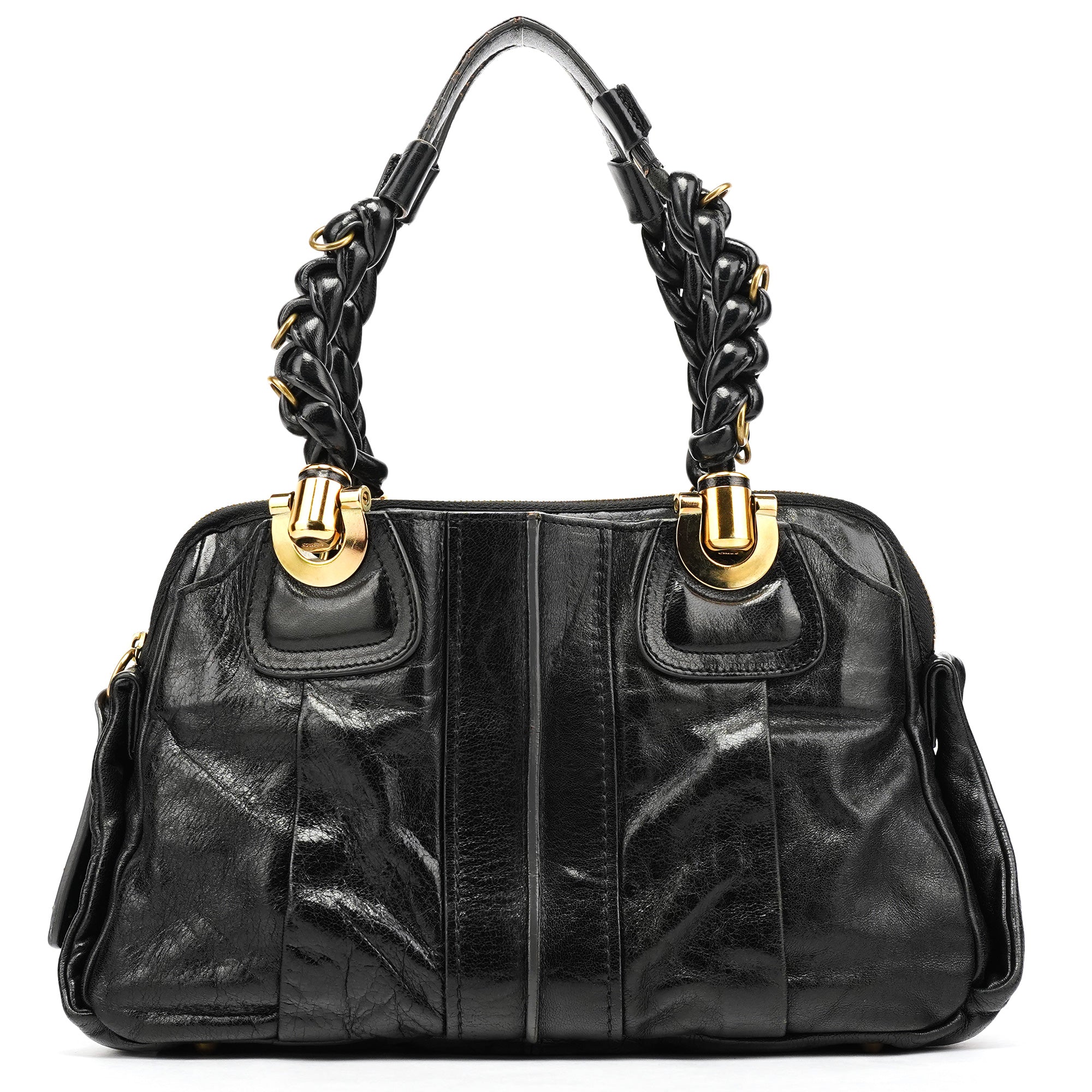 Black Leather Heloise Tote Bag