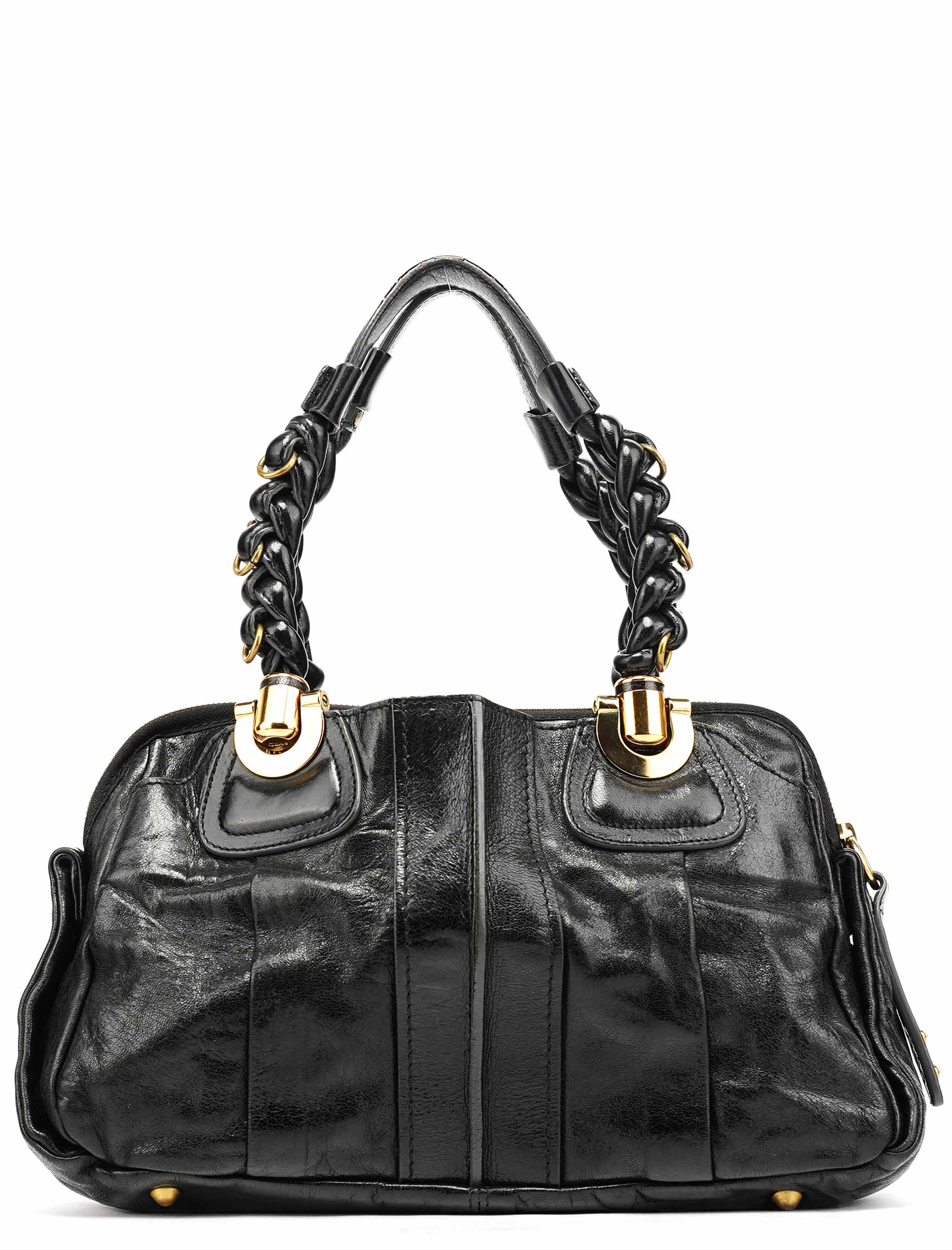 Black Leather Heloise Tote Bag
