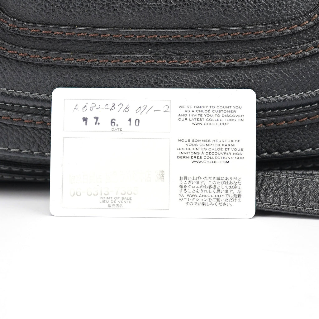 Black Leather Marcie 2-Way Bag