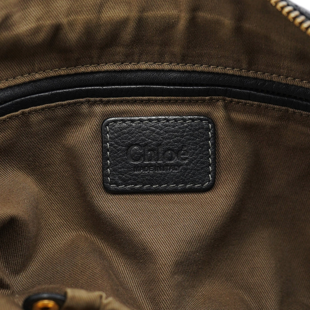 Black Leather Marcie 2-Way Bag