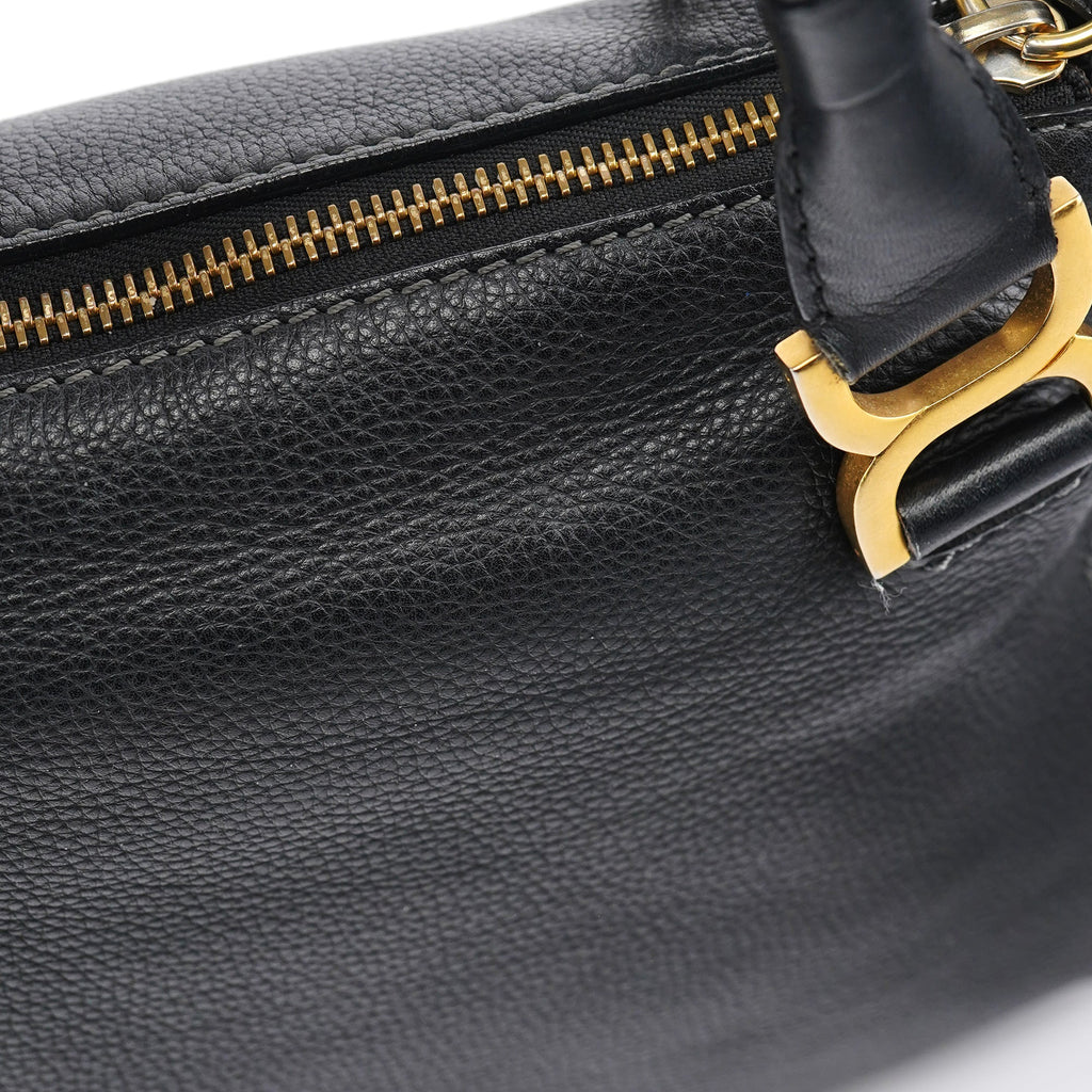 Black Leather Marcie 2-Way Bag