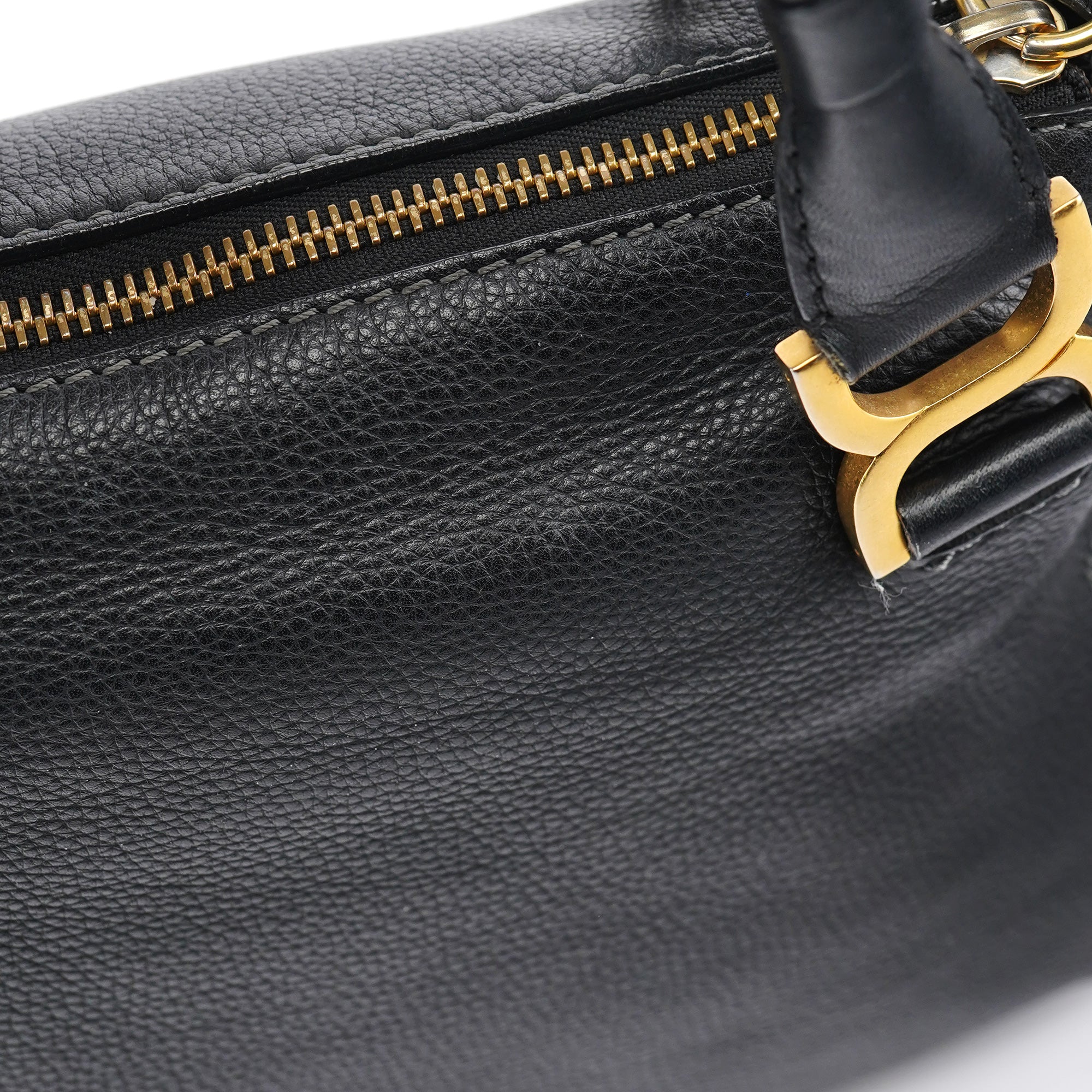 Black Leather Marcie 2-Way Bag