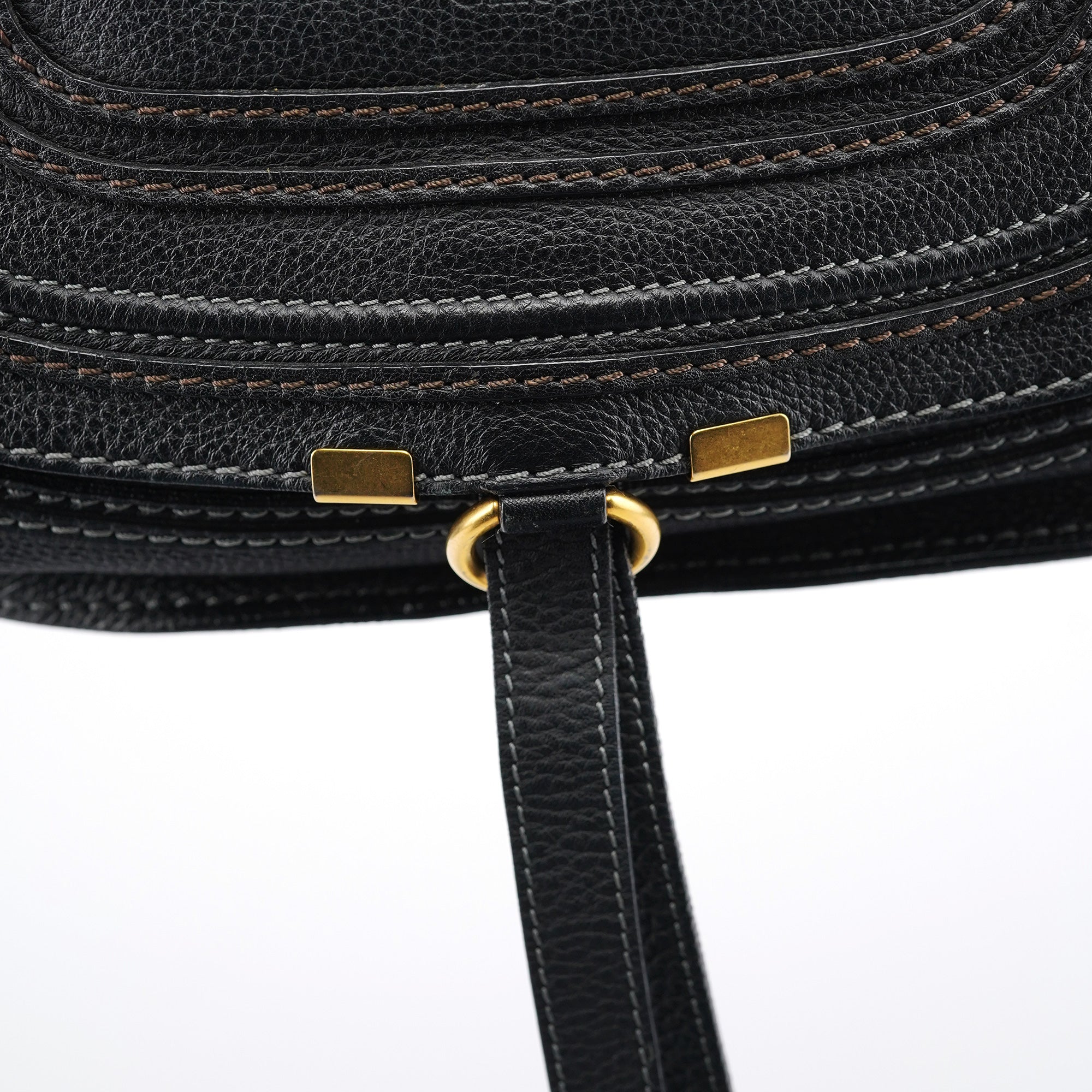 Black Leather Marcie 2-Way Bag