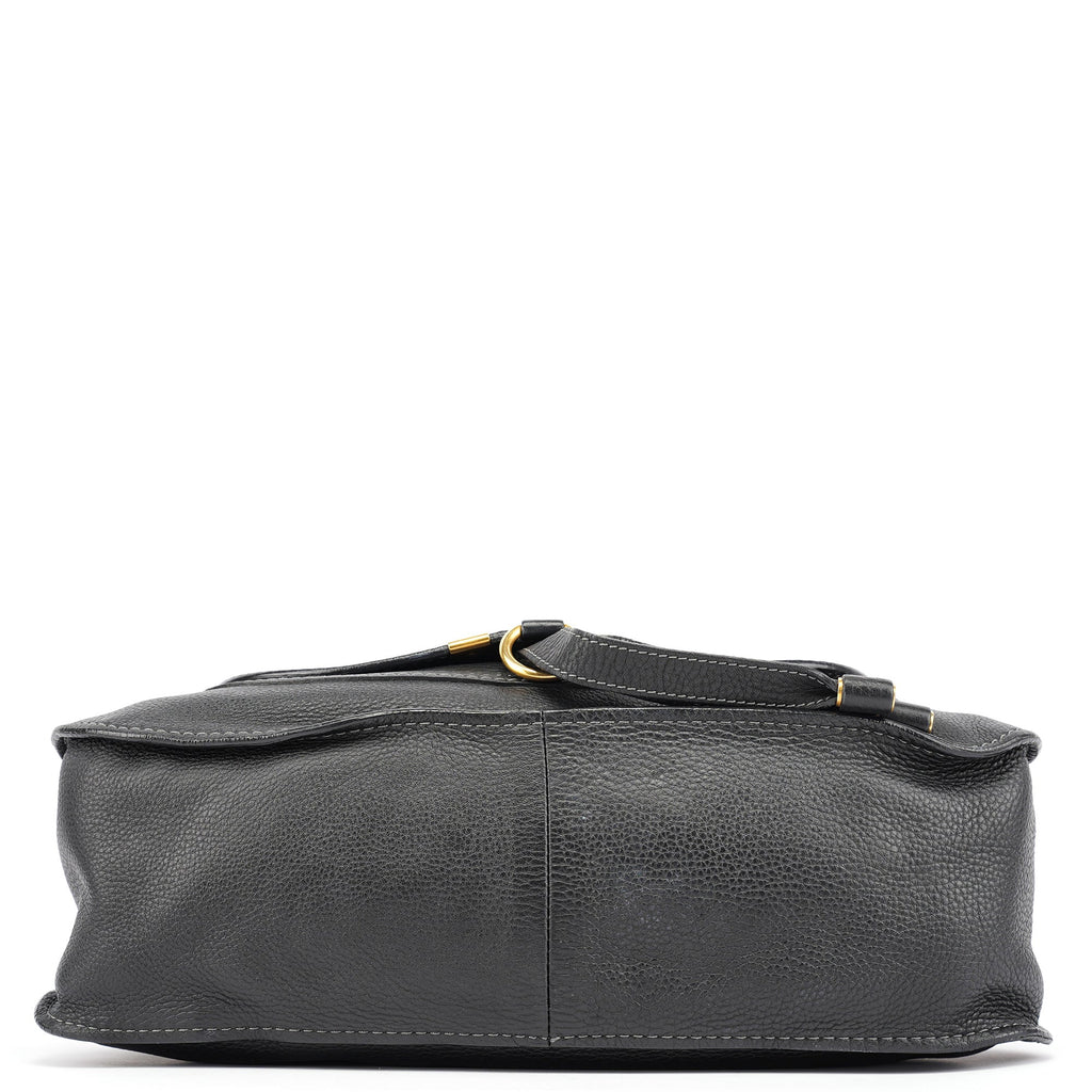Black Leather Marcie 2-Way Bag