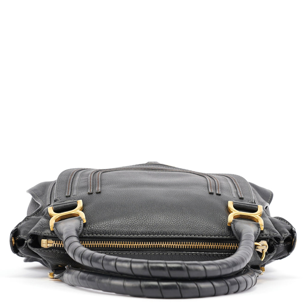 Black Leather Marcie 2-Way Bag