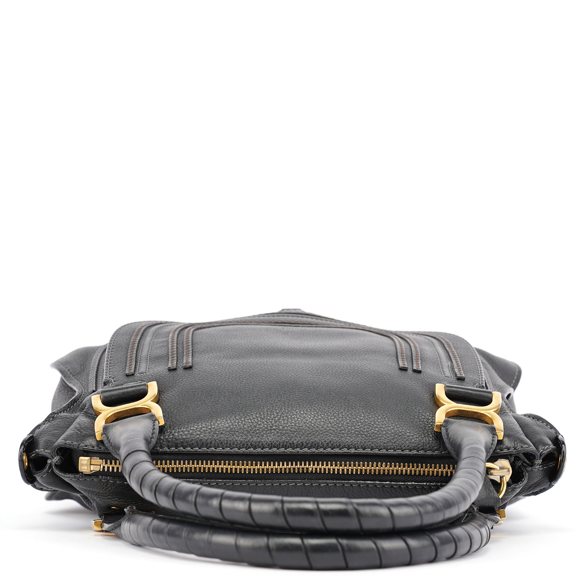 Black Leather Marcie 2-Way Bag