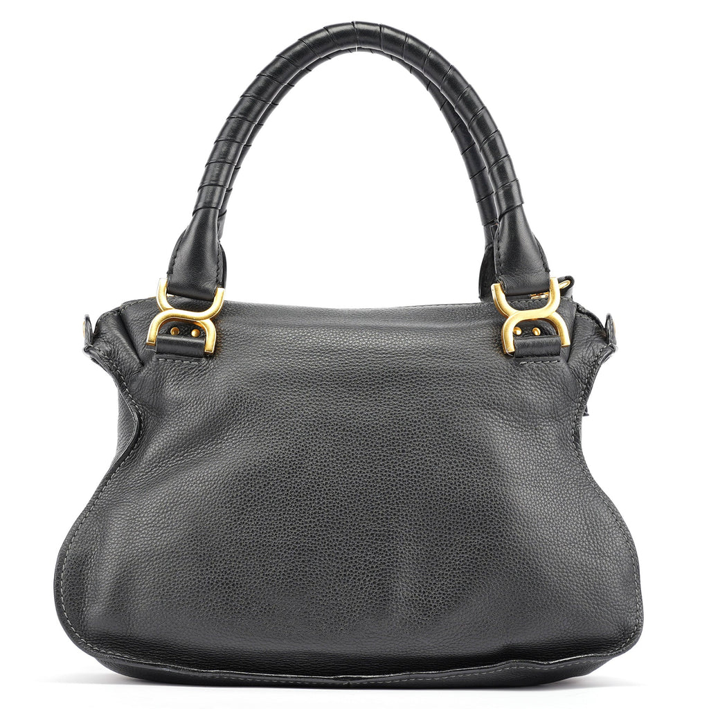 Black Leather Marcie 2-Way Bag
