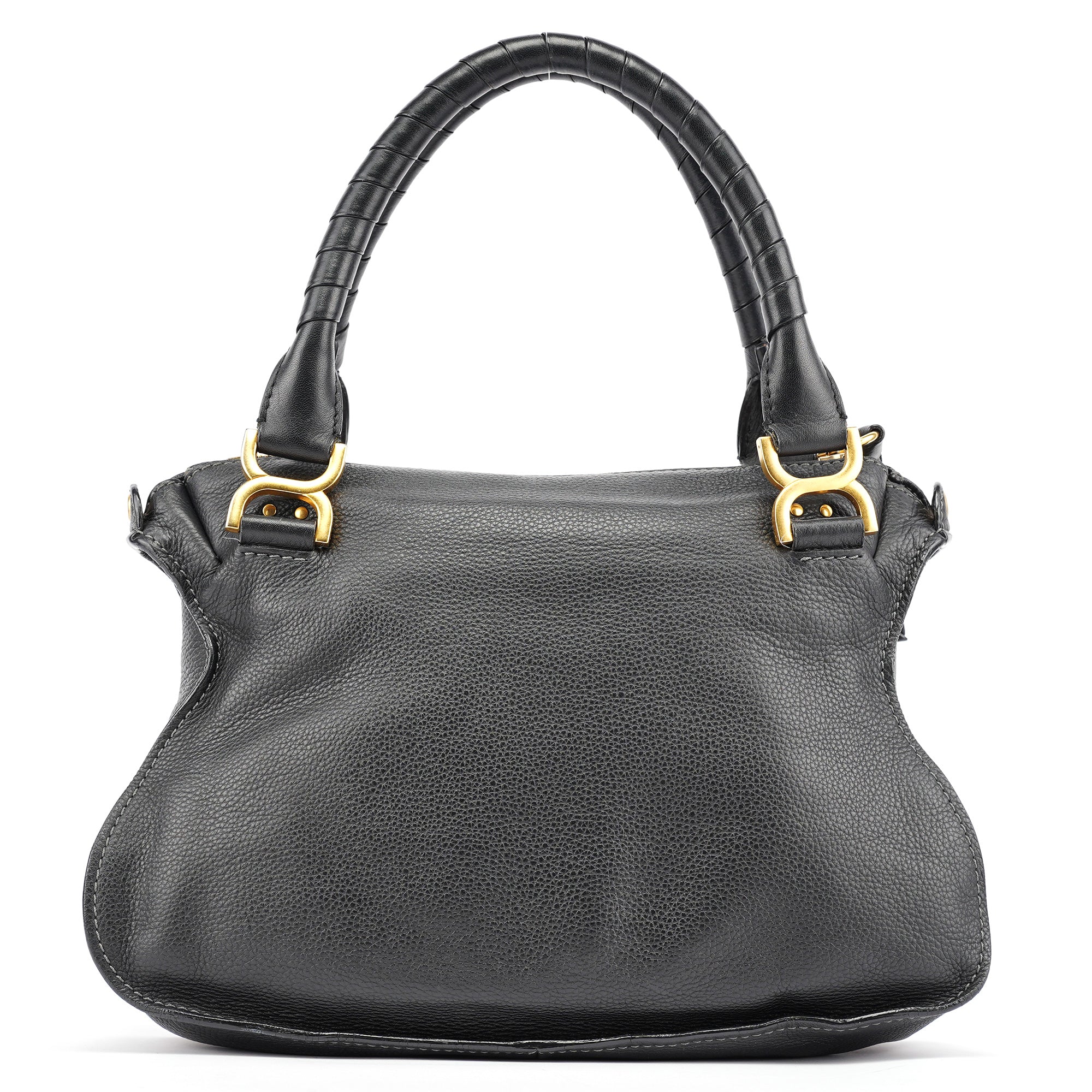 Black Leather Marcie 2-Way Bag