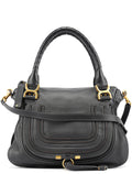 Black Leather Marcie 2-Way Bag