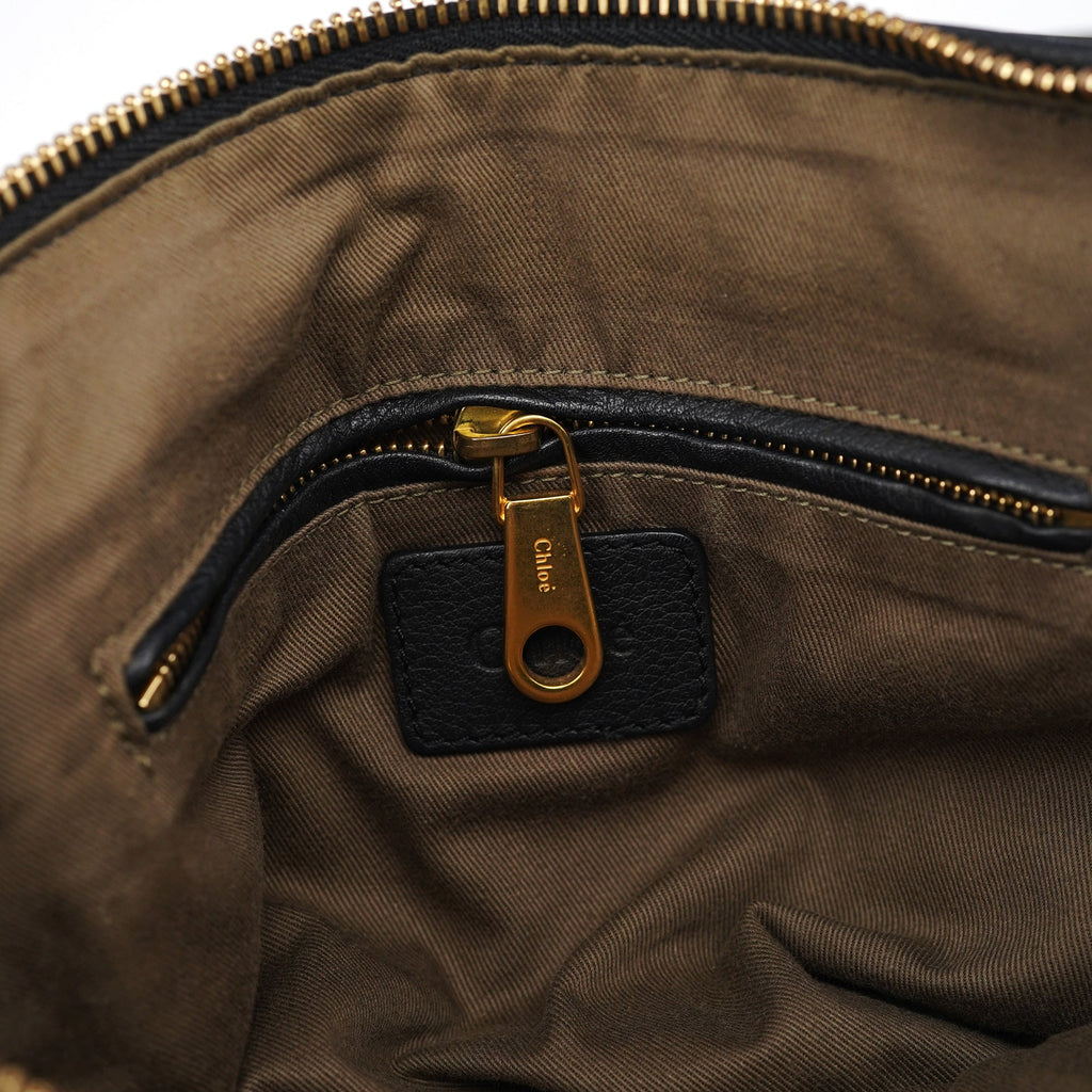 Black Leather Marcie 2-Way Bag