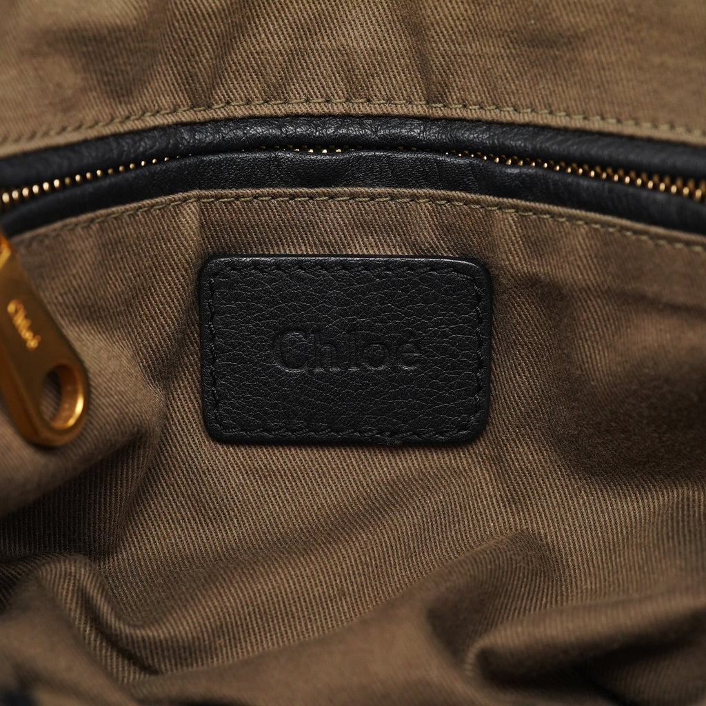 Black Leather Marcie 2-Way Bag