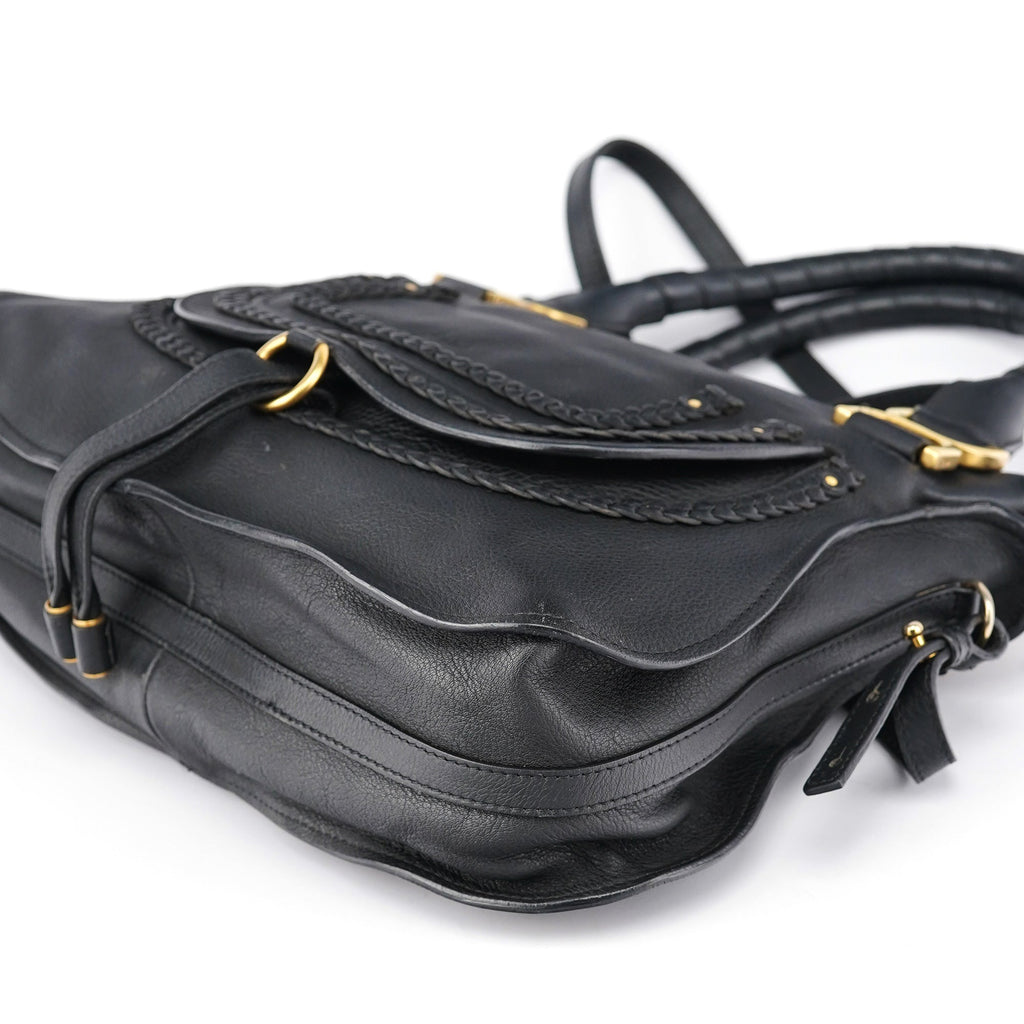Black Leather Marcie 2-Way Bag