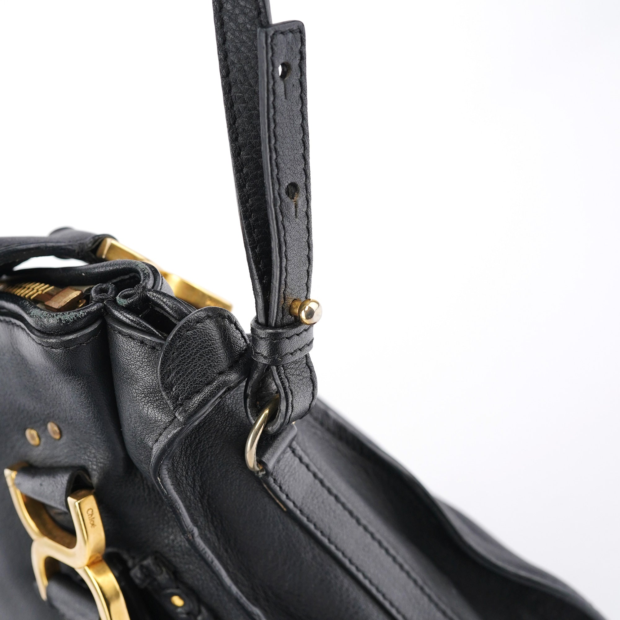 Black Leather Marcie 2-Way Bag