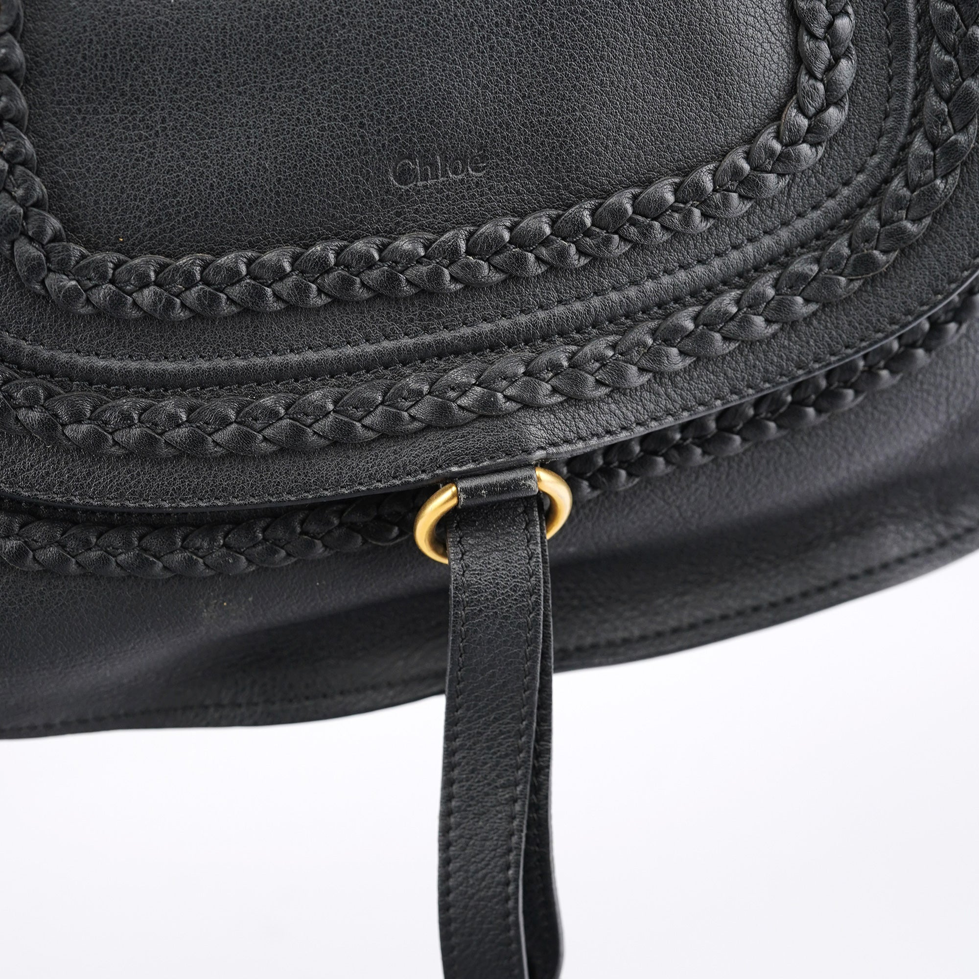 Black Leather Marcie 2-Way Bag