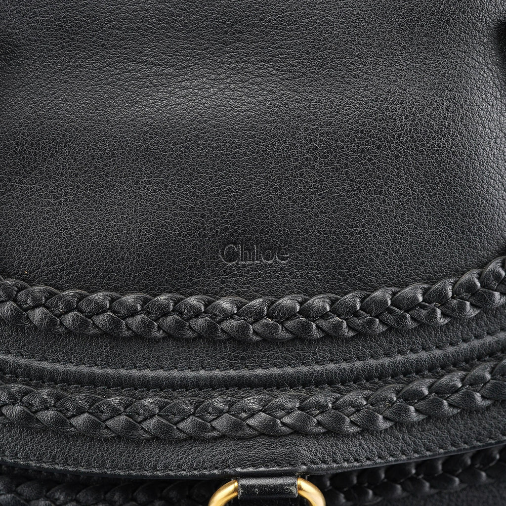 Black Leather Marcie 2-Way Bag