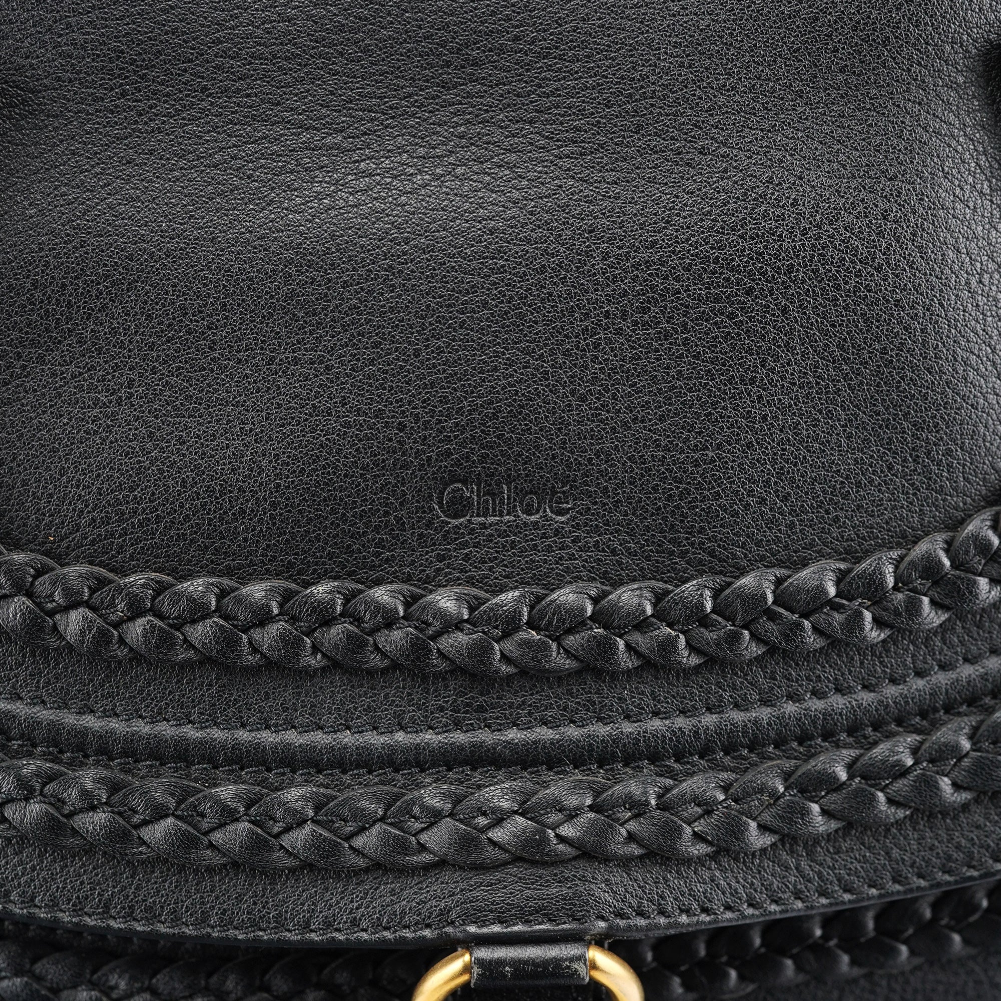 Black Leather Marcie 2-Way Bag