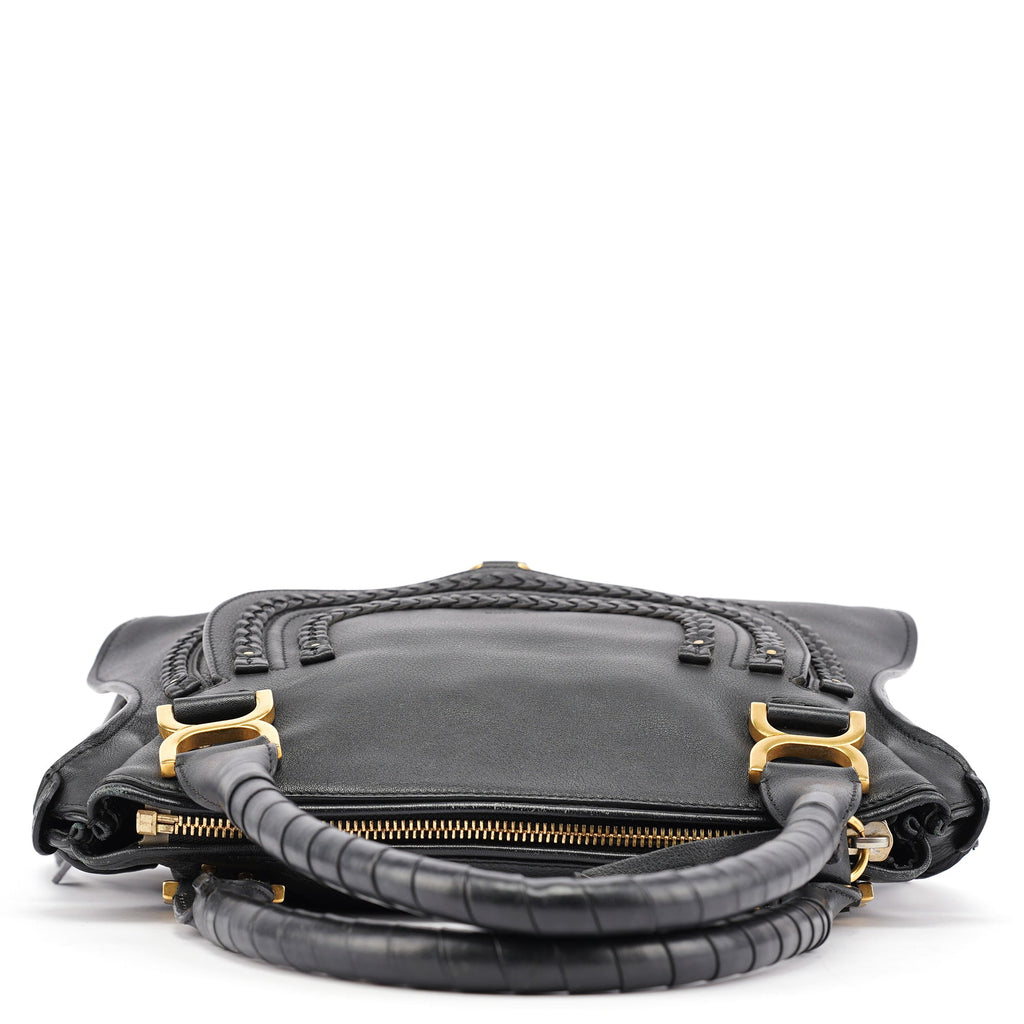 Black Leather Marcie 2-Way Bag