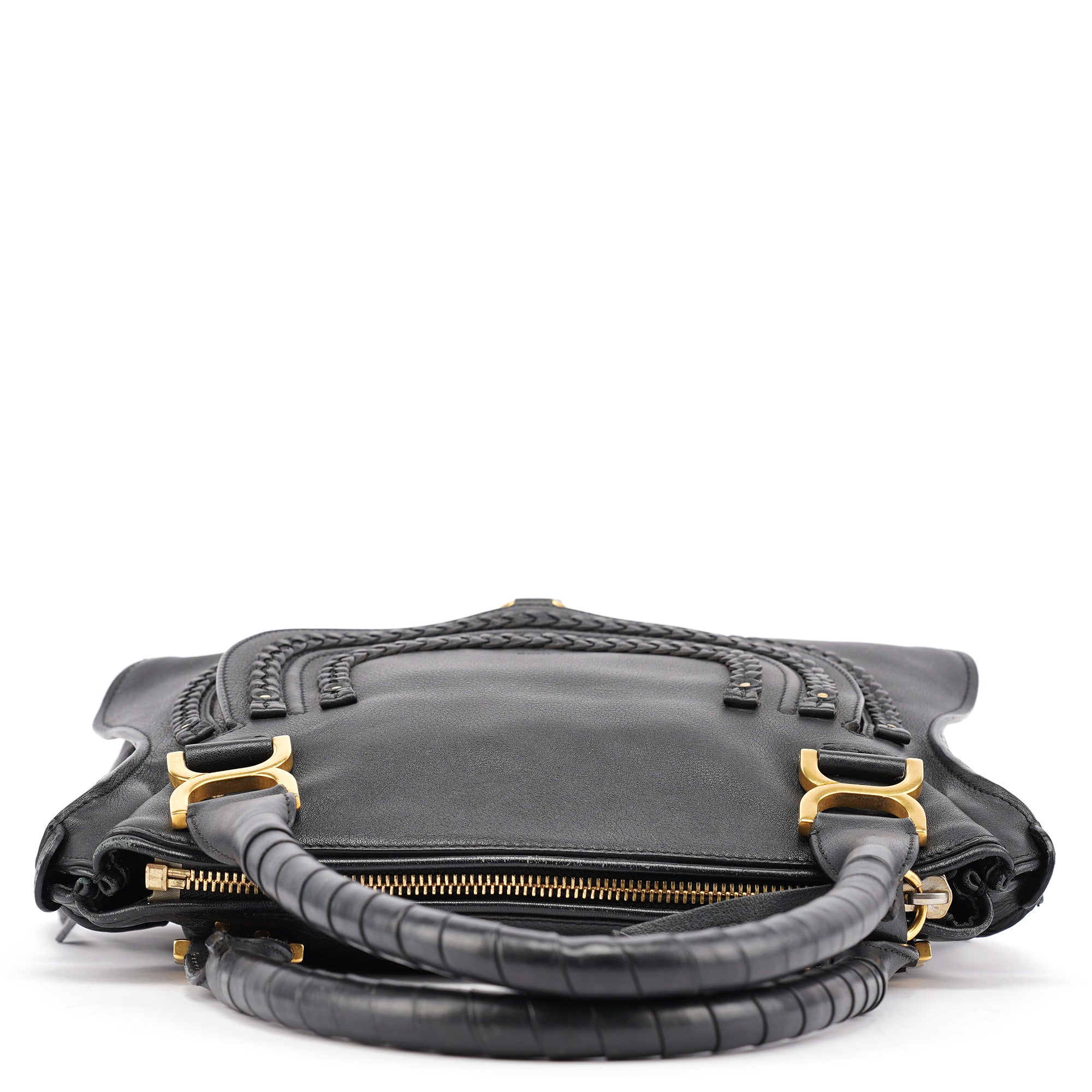 Black Leather Marcie 2-Way Bag