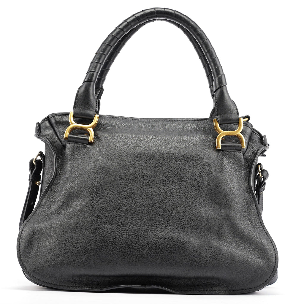 Black Leather Marcie 2-Way Bag