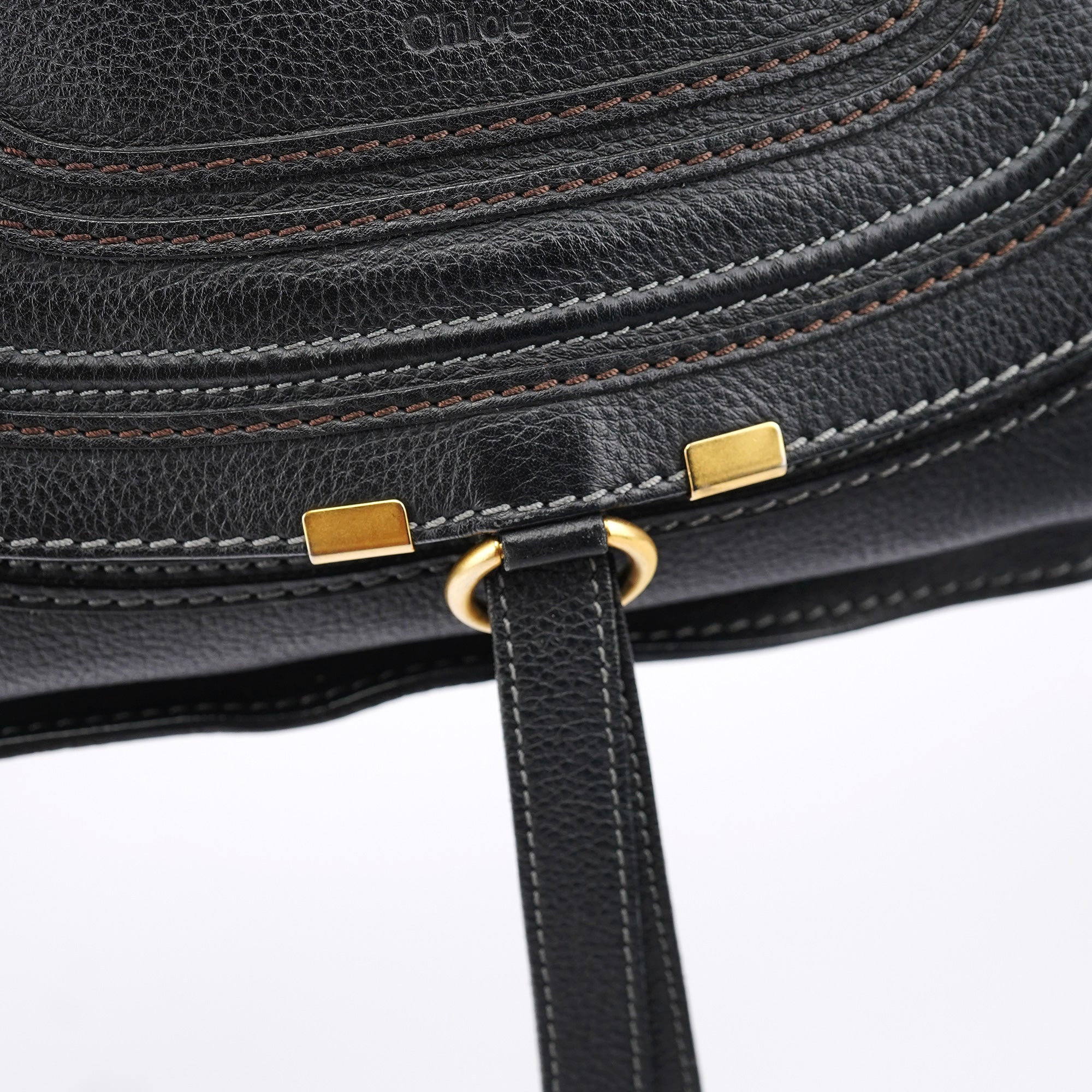 Black Leather Marcie 2-Way Bag
