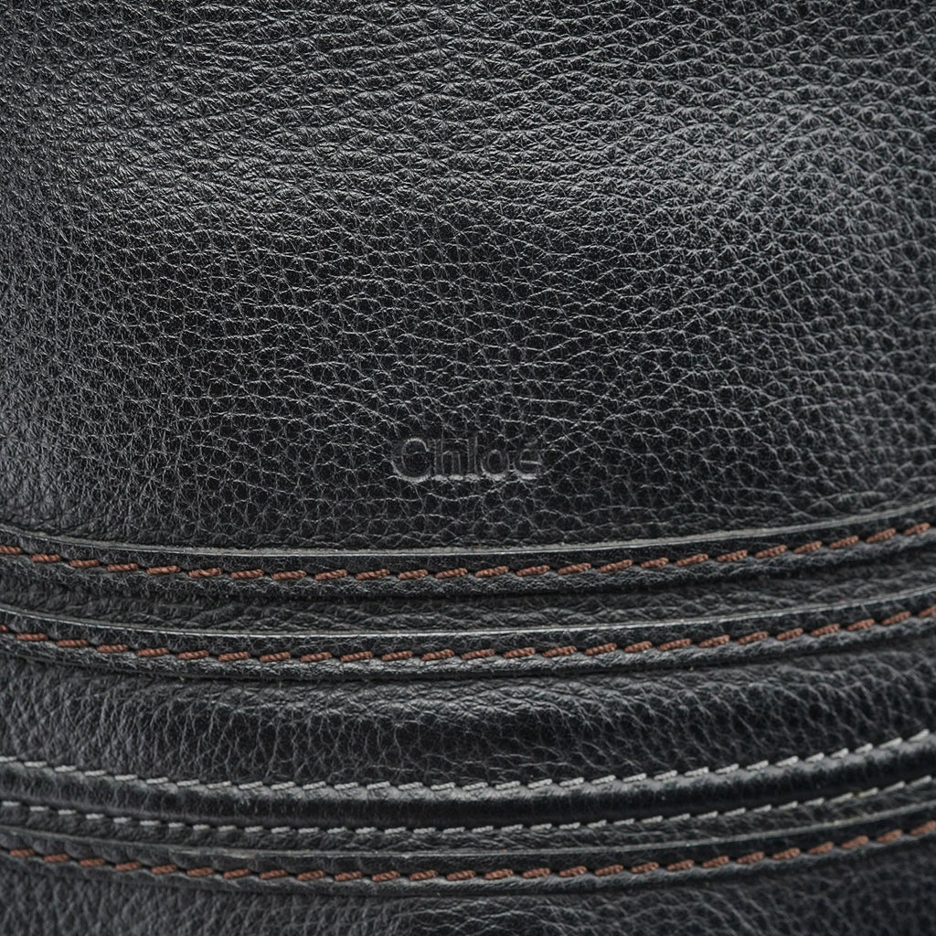 Black Leather Marcie 2-Way Bag