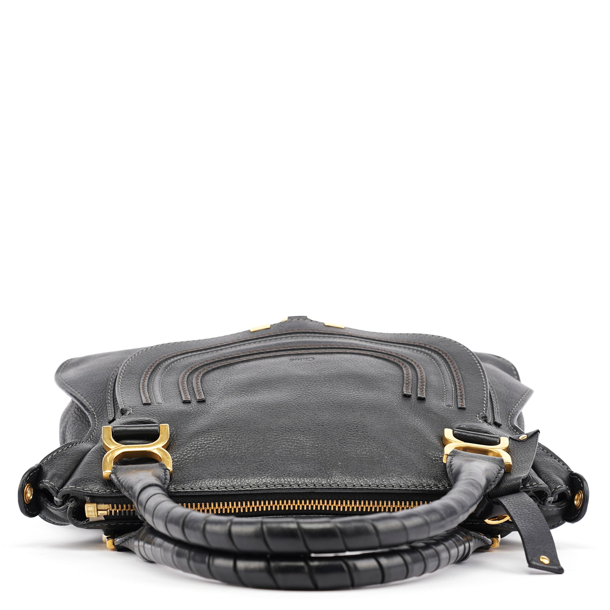Black Leather Marcie 2-Way Bag