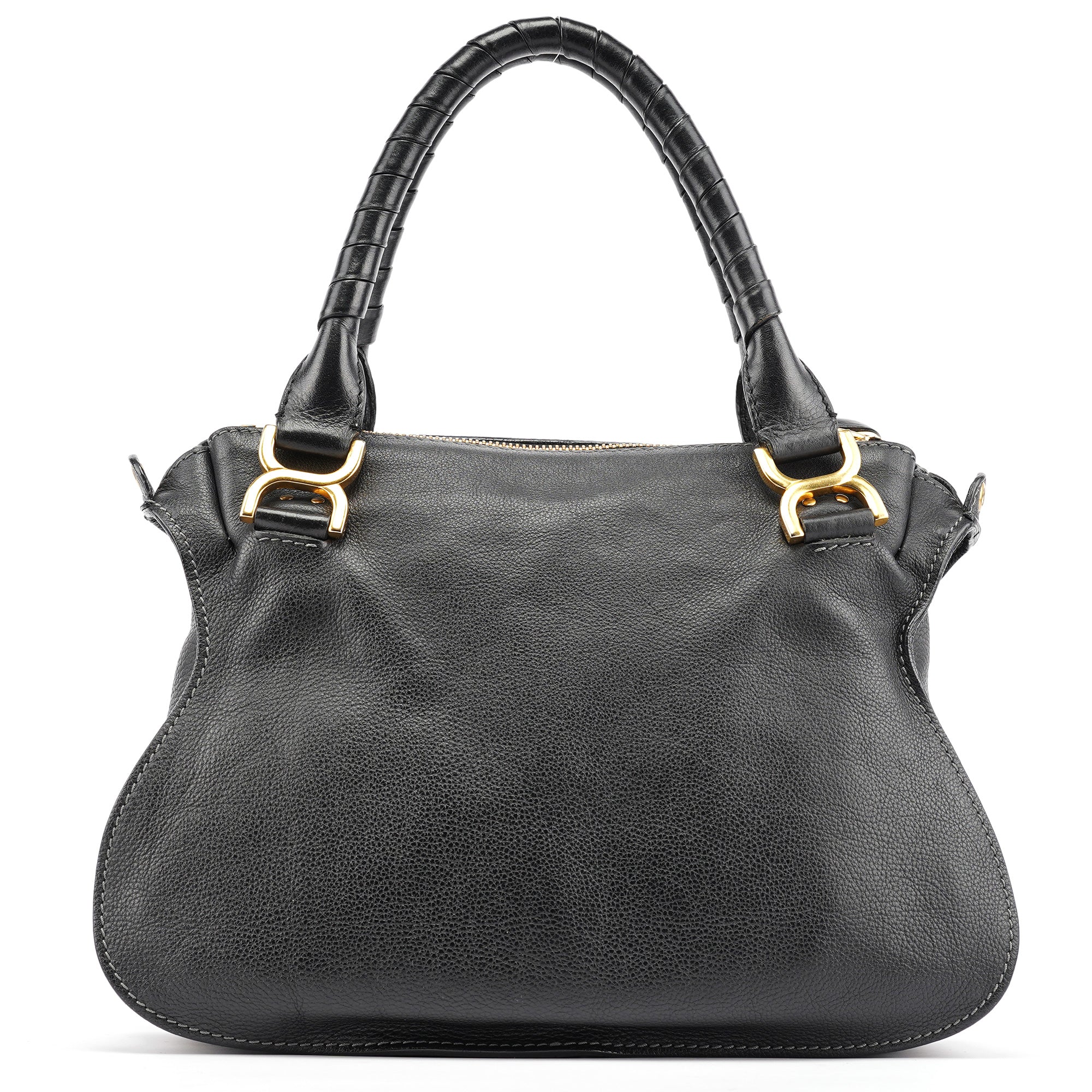 Black Leather Marcie 2-Way Bag