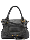 Black Leather Marcie 2-Way Bag