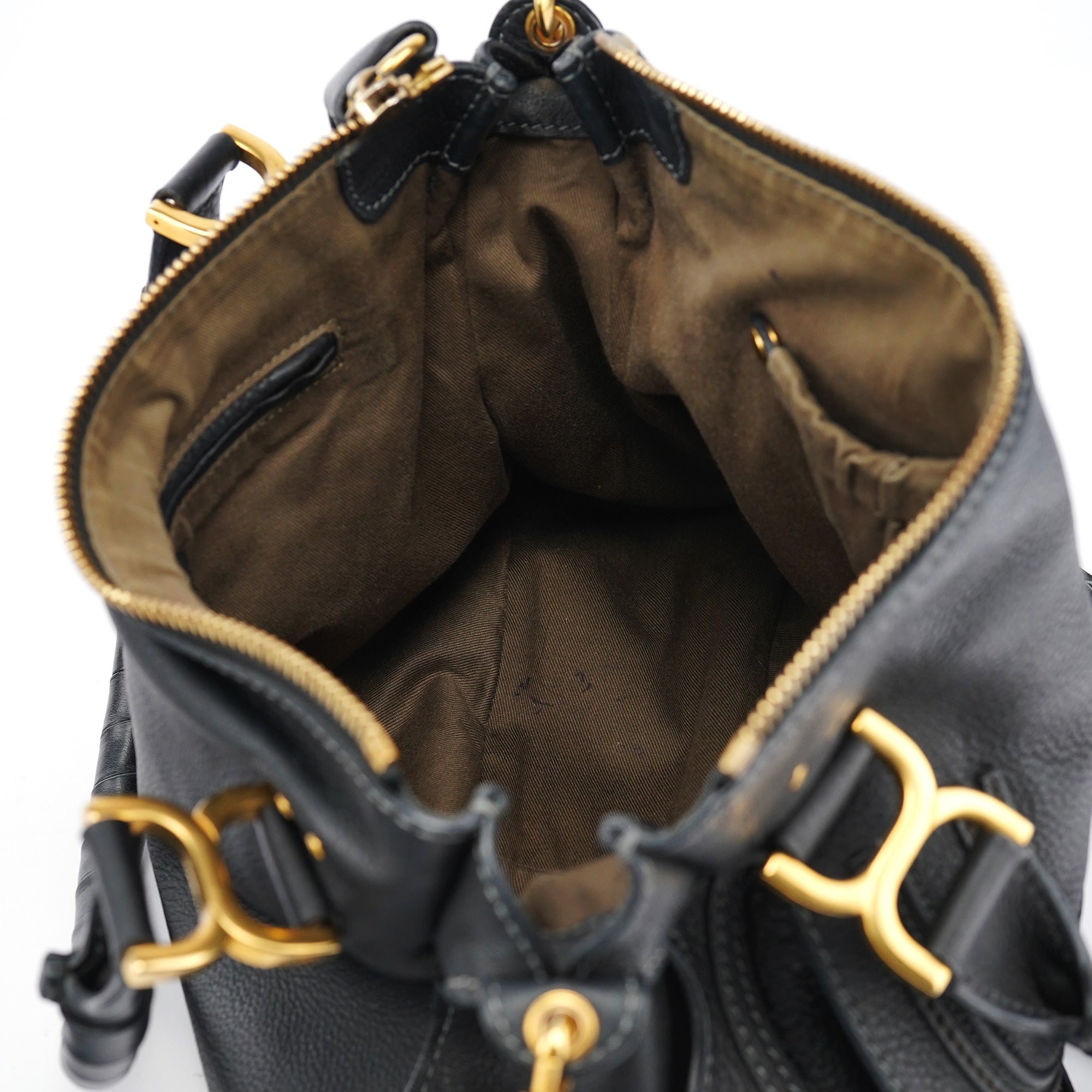 Black Leather Marcie 2-Way Bag