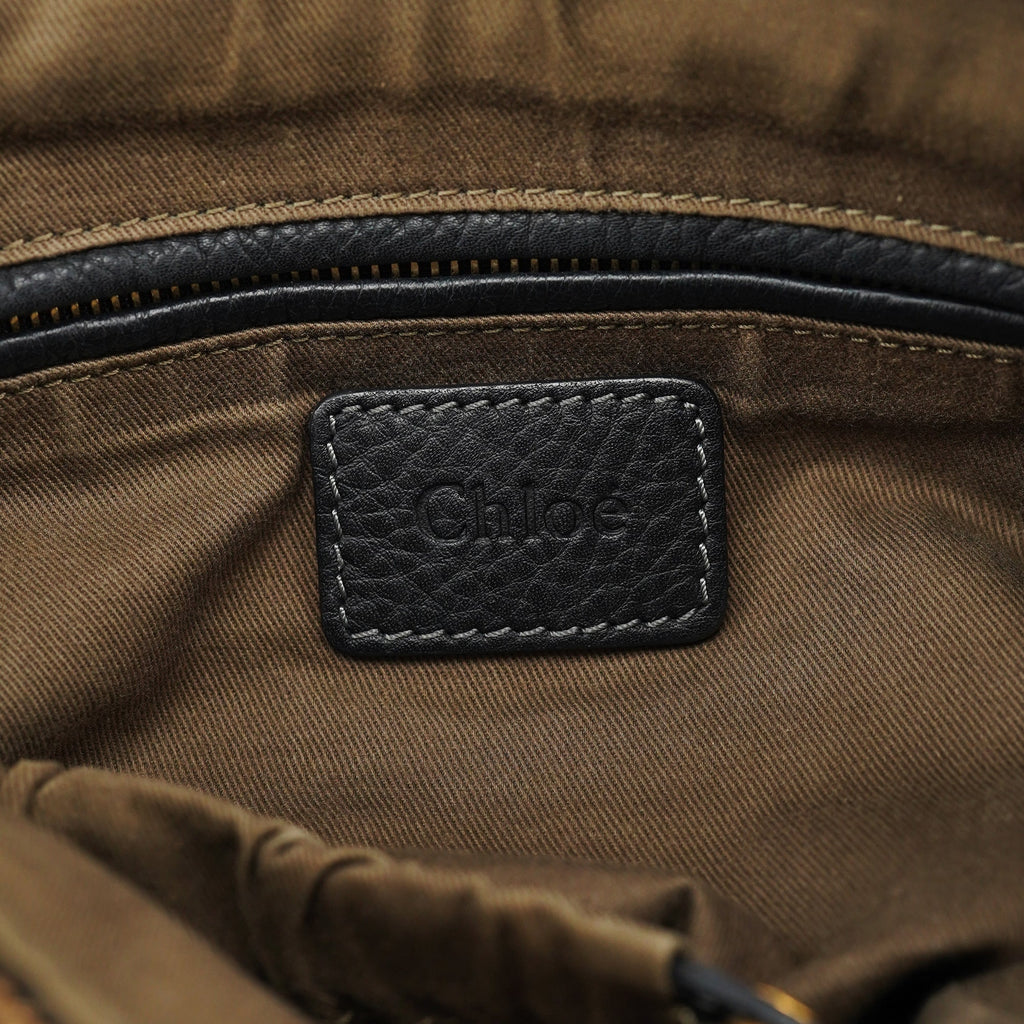 Black Leather Marcie 2-Way Bag
