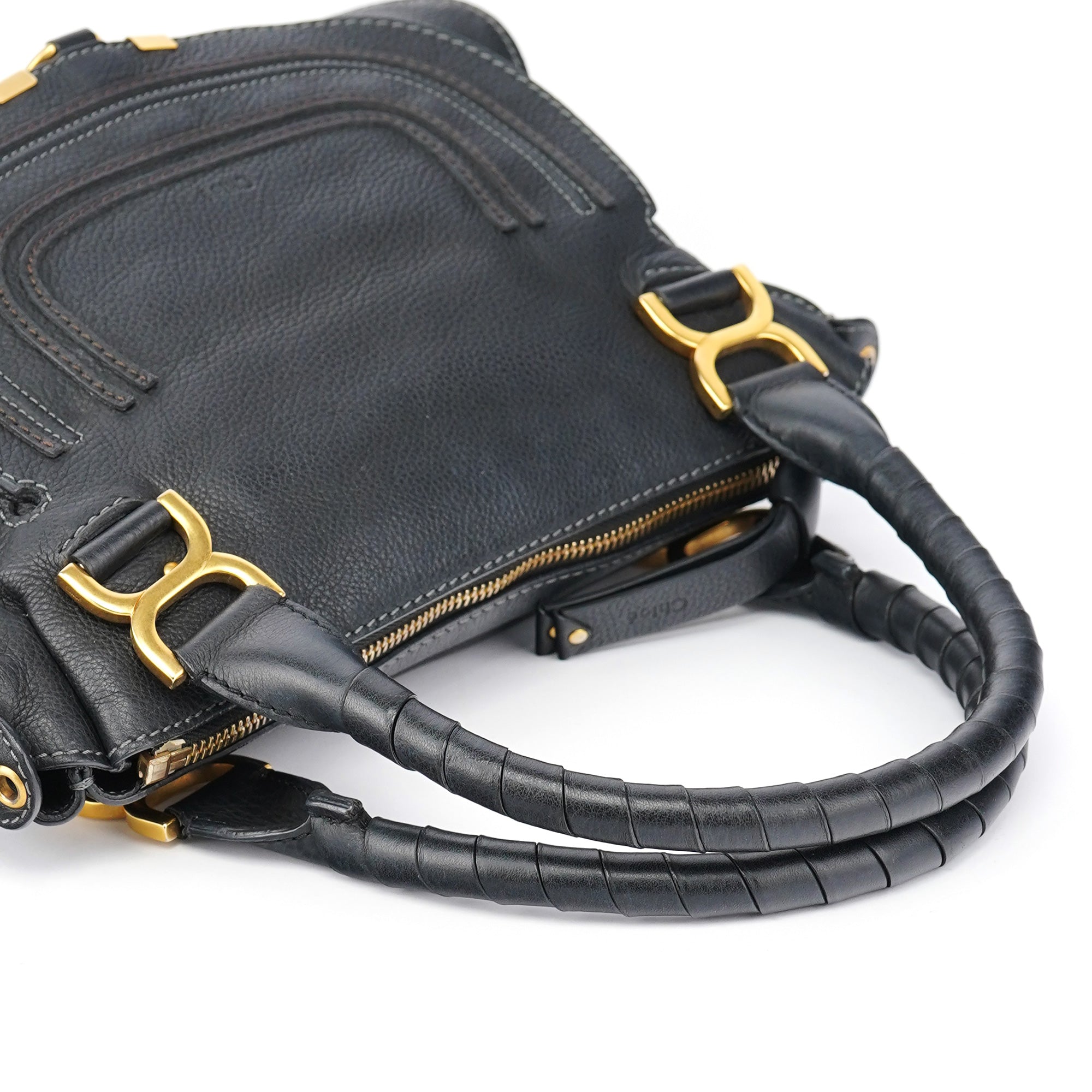 Black Leather Marcie 2-Way Bag