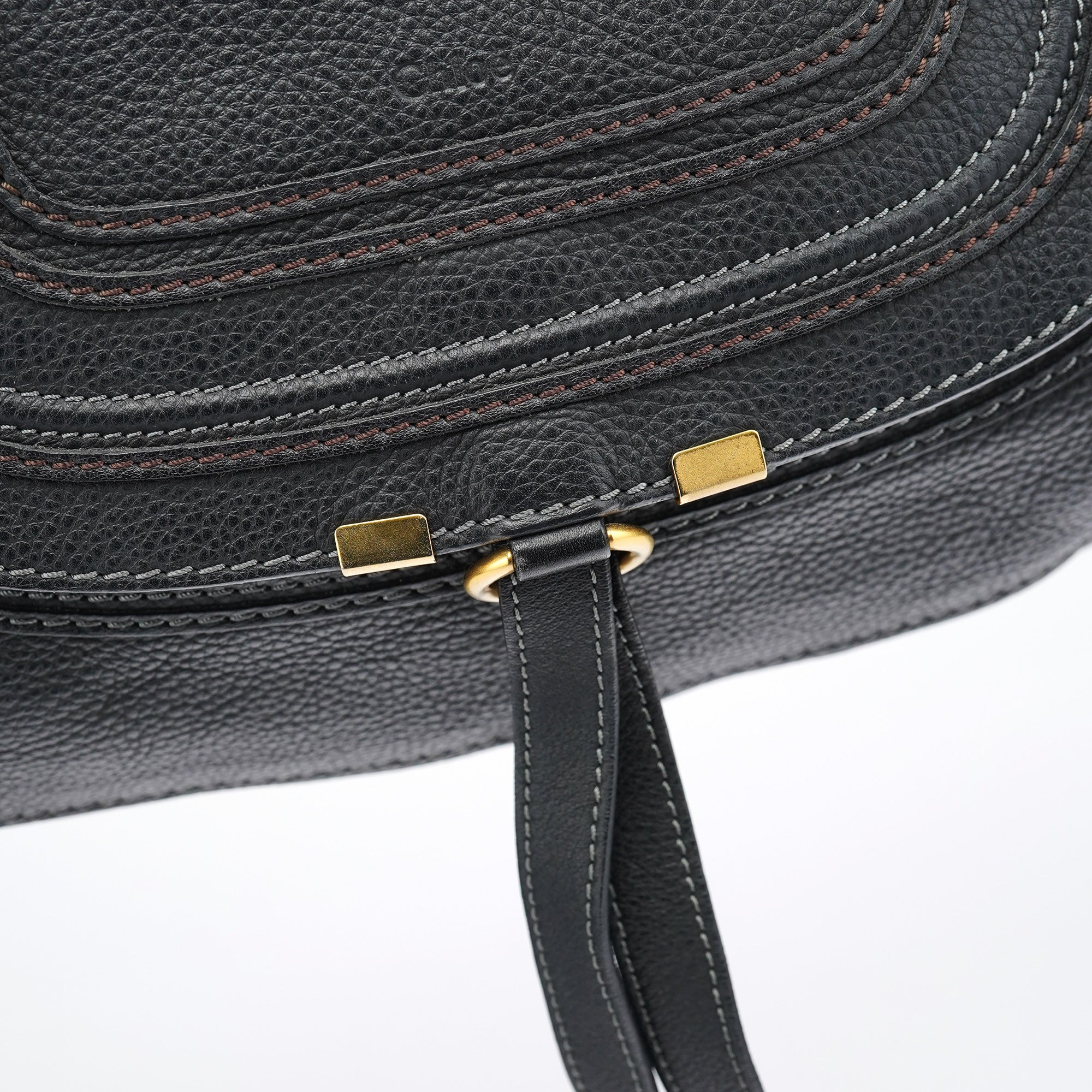 Black Leather Marcie 2-Way Bag
