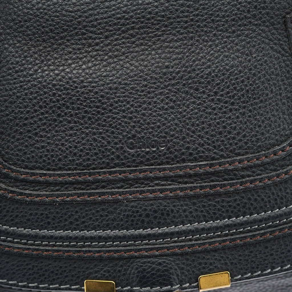Black Leather Marcie 2-Way Bag