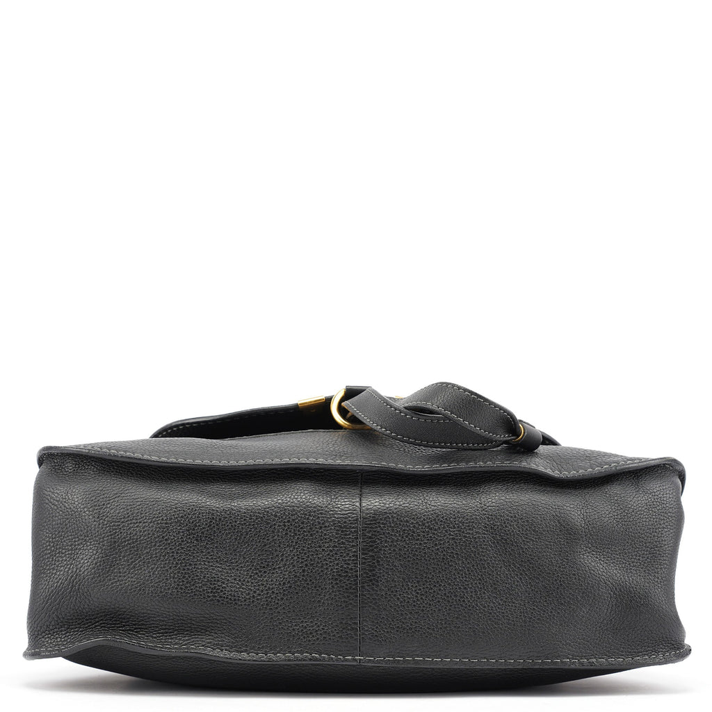 Black Leather Marcie 2-Way Bag