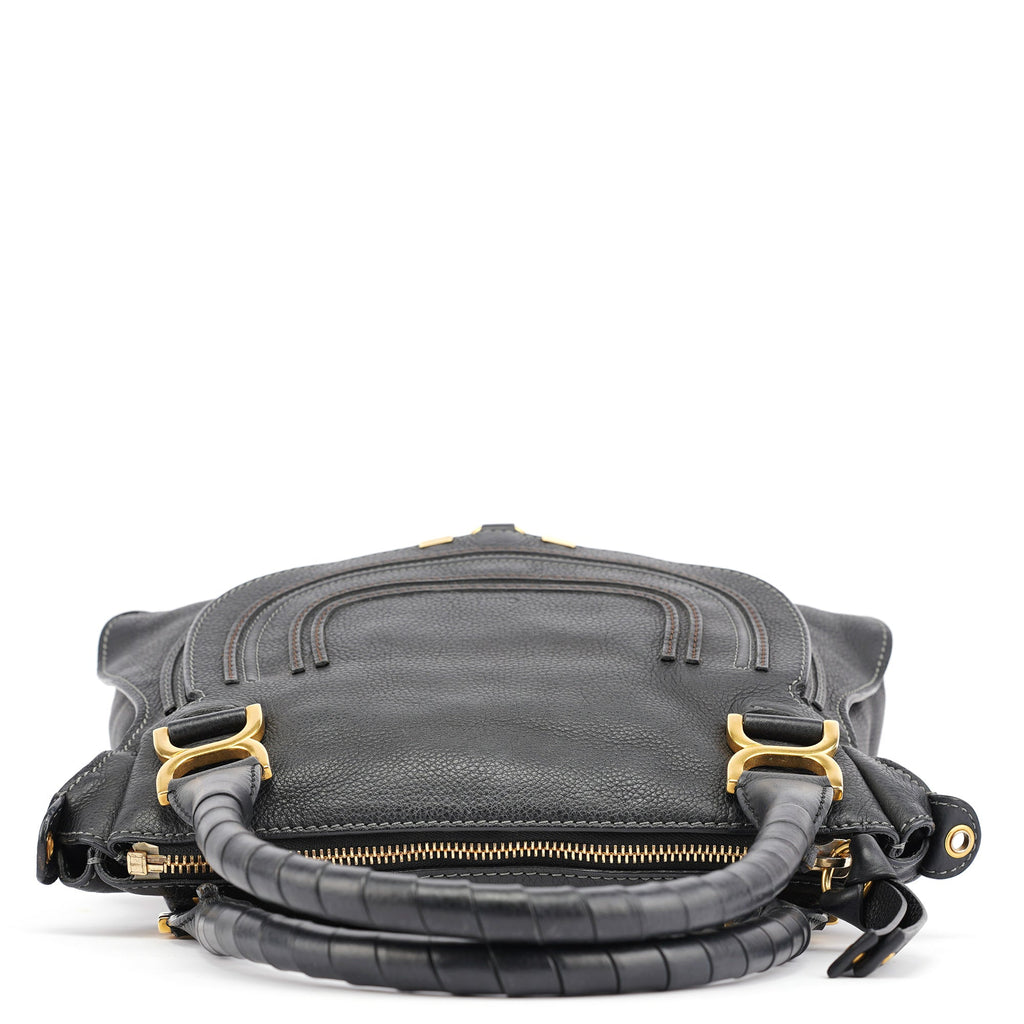 Black Leather Marcie 2-Way Bag