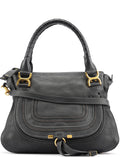 Black Leather Marcie 2-Way Bag