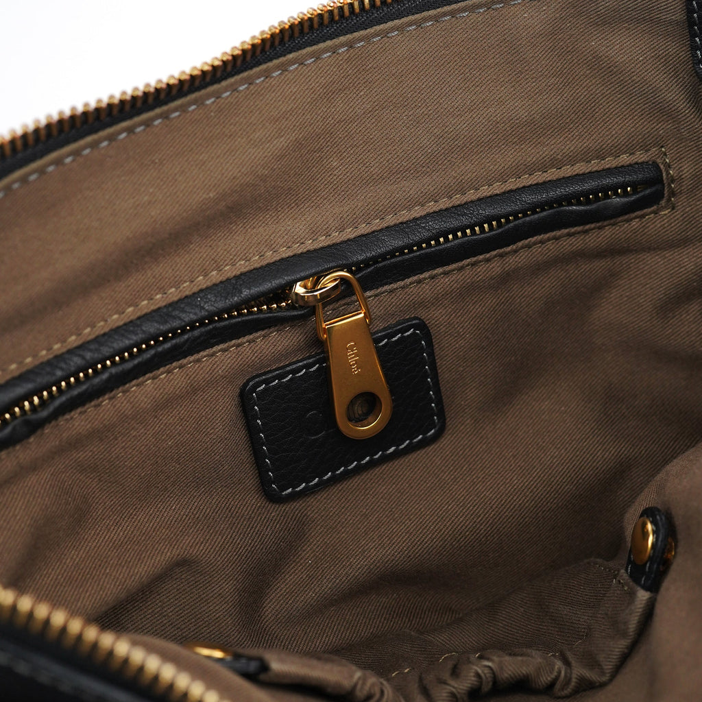 Black Leather Marcie 2-Way Bag