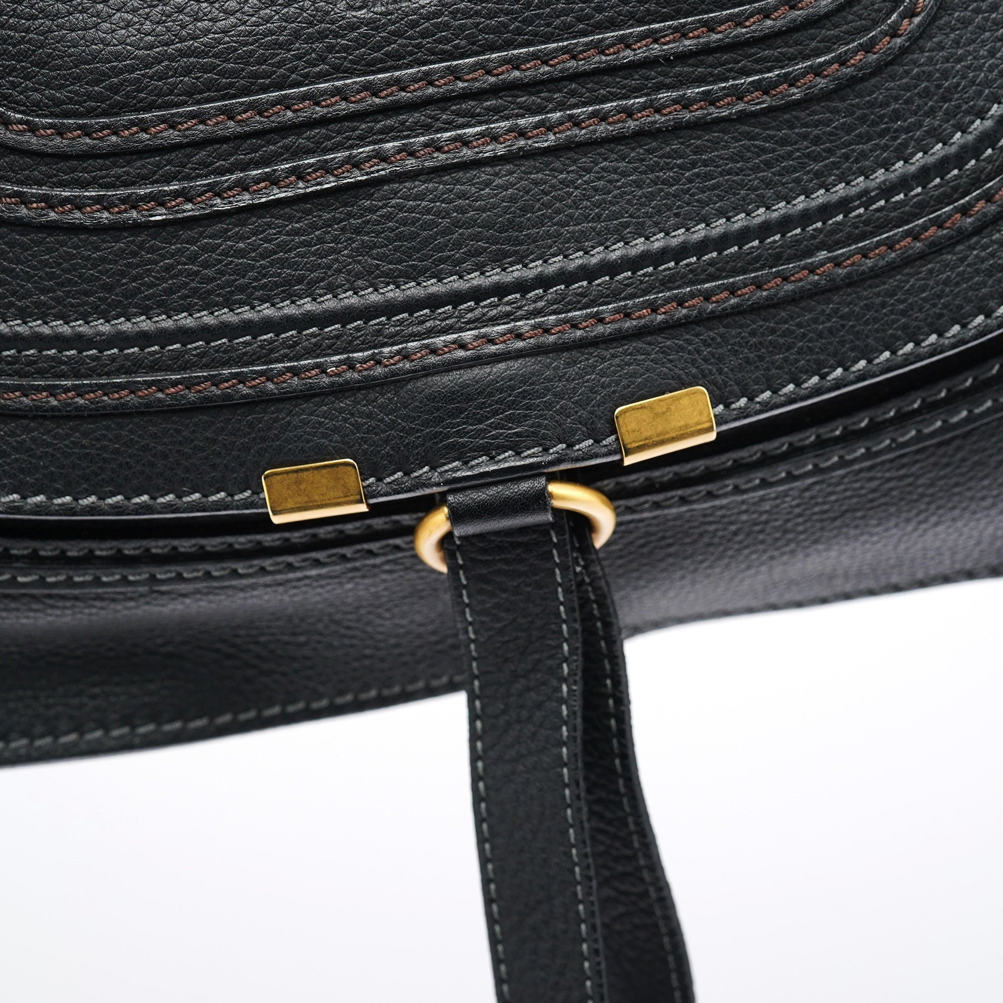 Black Leather Marcie 2-Way Bag